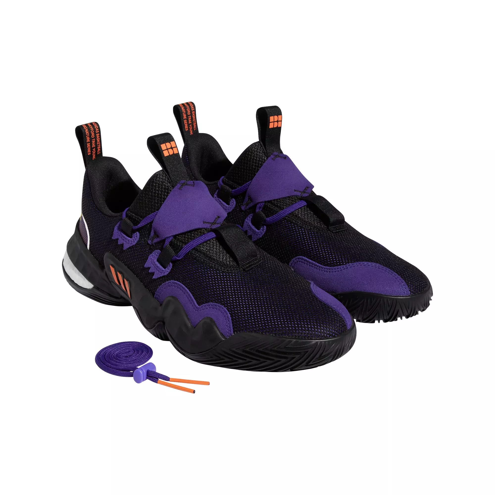 adidas Trae Young 1 "Black/College Purple/Solar Orange" Men's Basketball Shoe - MULTI-COLOR
