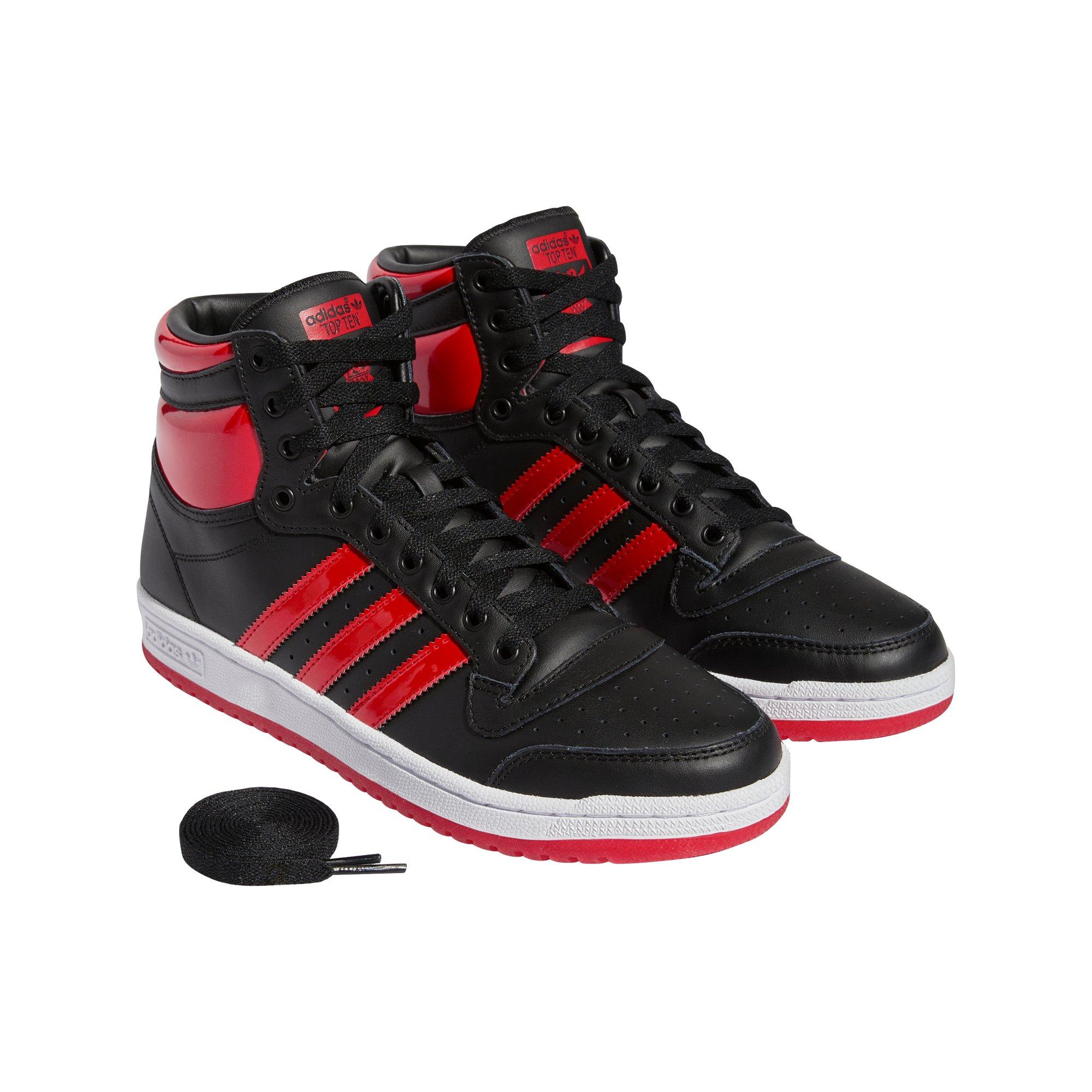 Adidas high tops shop red and black