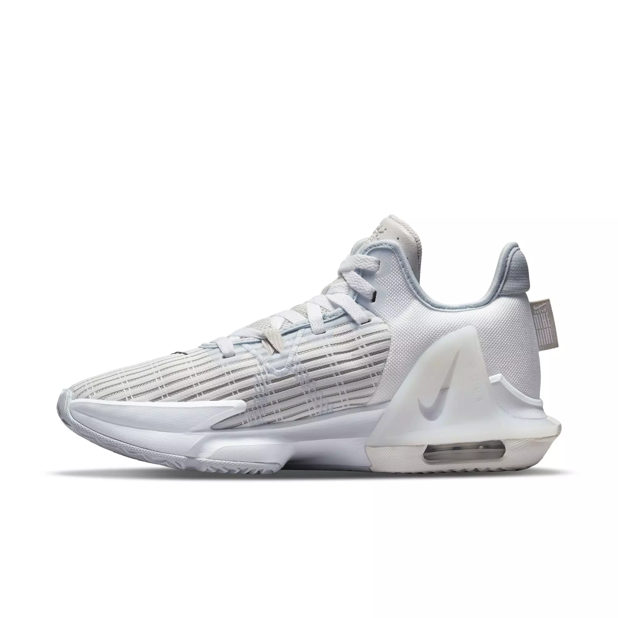 Nike LeBron Witness 6 "Summit White/Metallic Pewter/Light Bone" Men's Basketball Shoe - WHITE/GREY