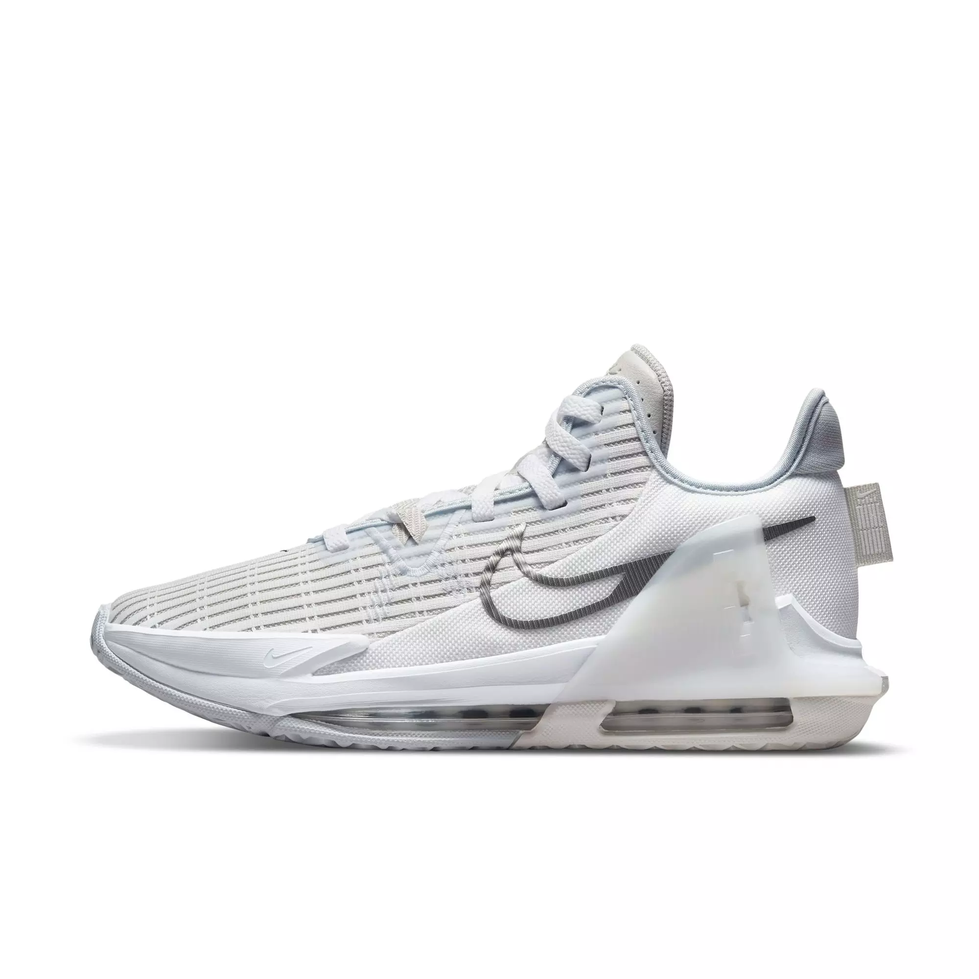 Nike LeBron Witness 6 "Summit White/Metallic Pewter/Light Bone" Men's Basketball Shoe - WHITE/GREY