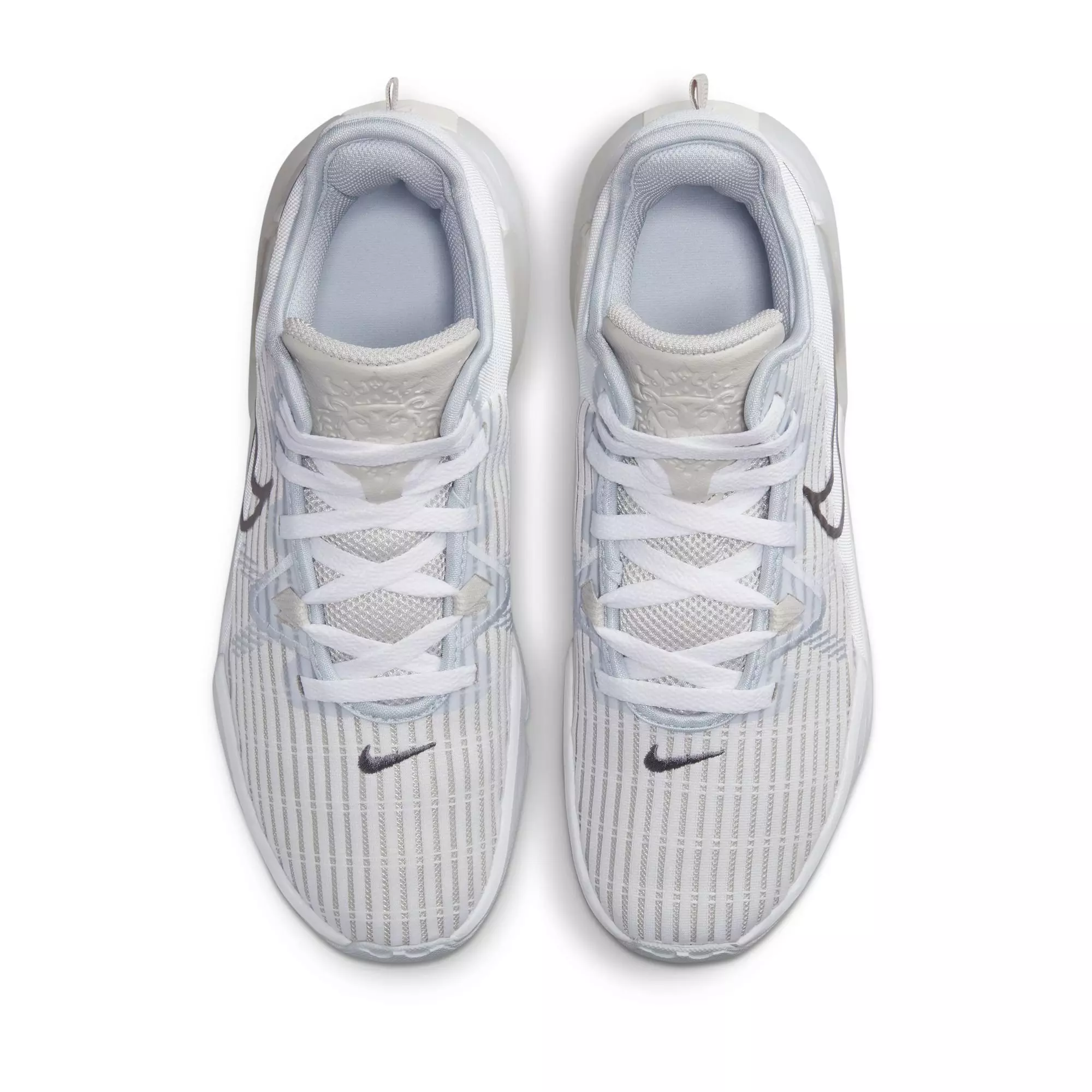 Nike LeBron Witness 6 "Summit White/Metallic Pewter/Light Bone" Men's Basketball Shoe - WHITE/GREY