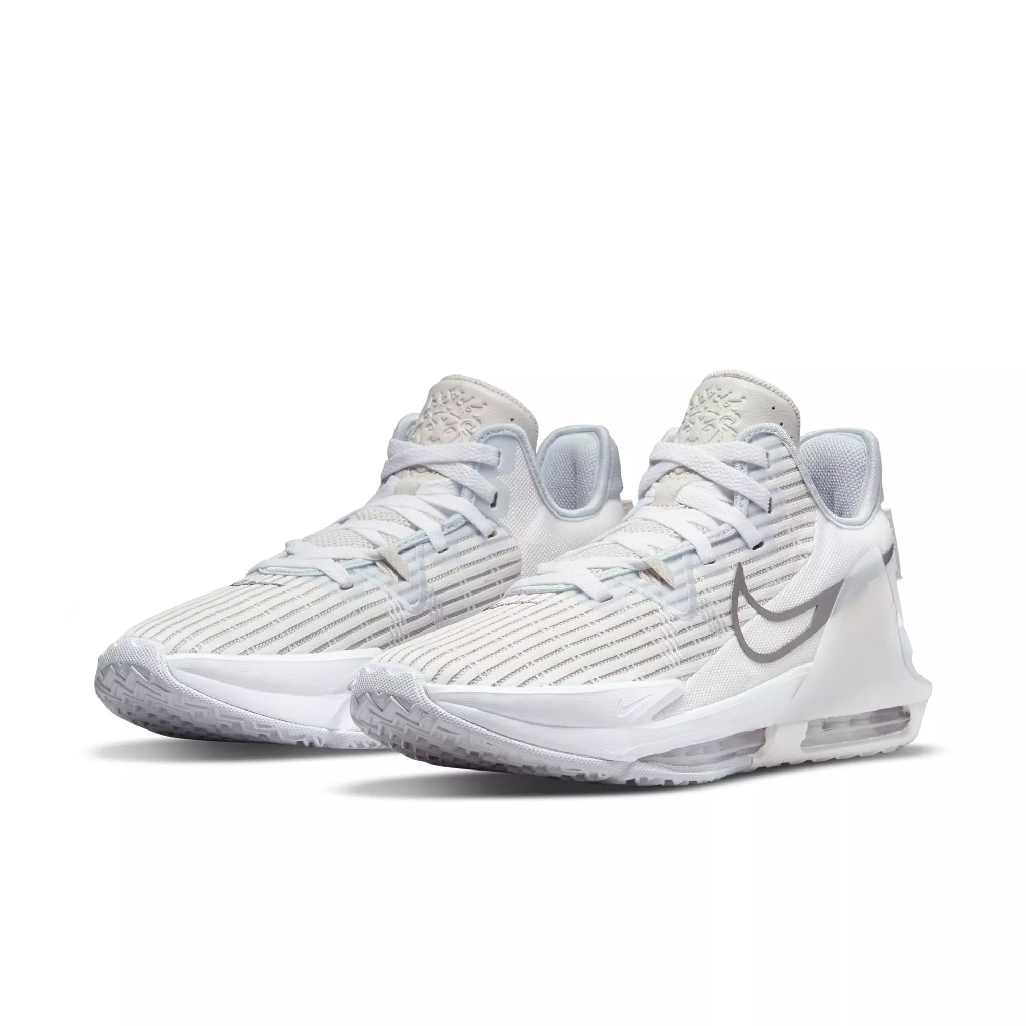 Nike LeBron Witness 6 "Summit White/Metallic Pewter/Light Bone" Men's Basketball Shoe - WHITE/GREY