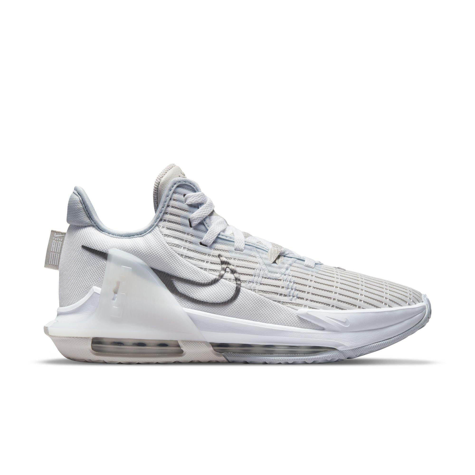 Nike LeBron Witness 6 "Summit White/Metallic Pewter/Light Bone" Men's Basketball Shoe - WHITE/GREY Thumbnail View 1