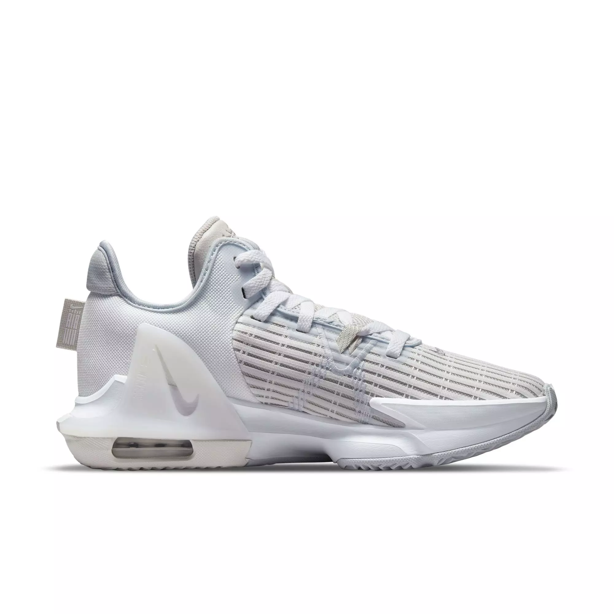 Nike LeBron Witness 6 "Summit White/Metallic Pewter/Light Bone" Men's Basketball Shoe - WHITE/GREY