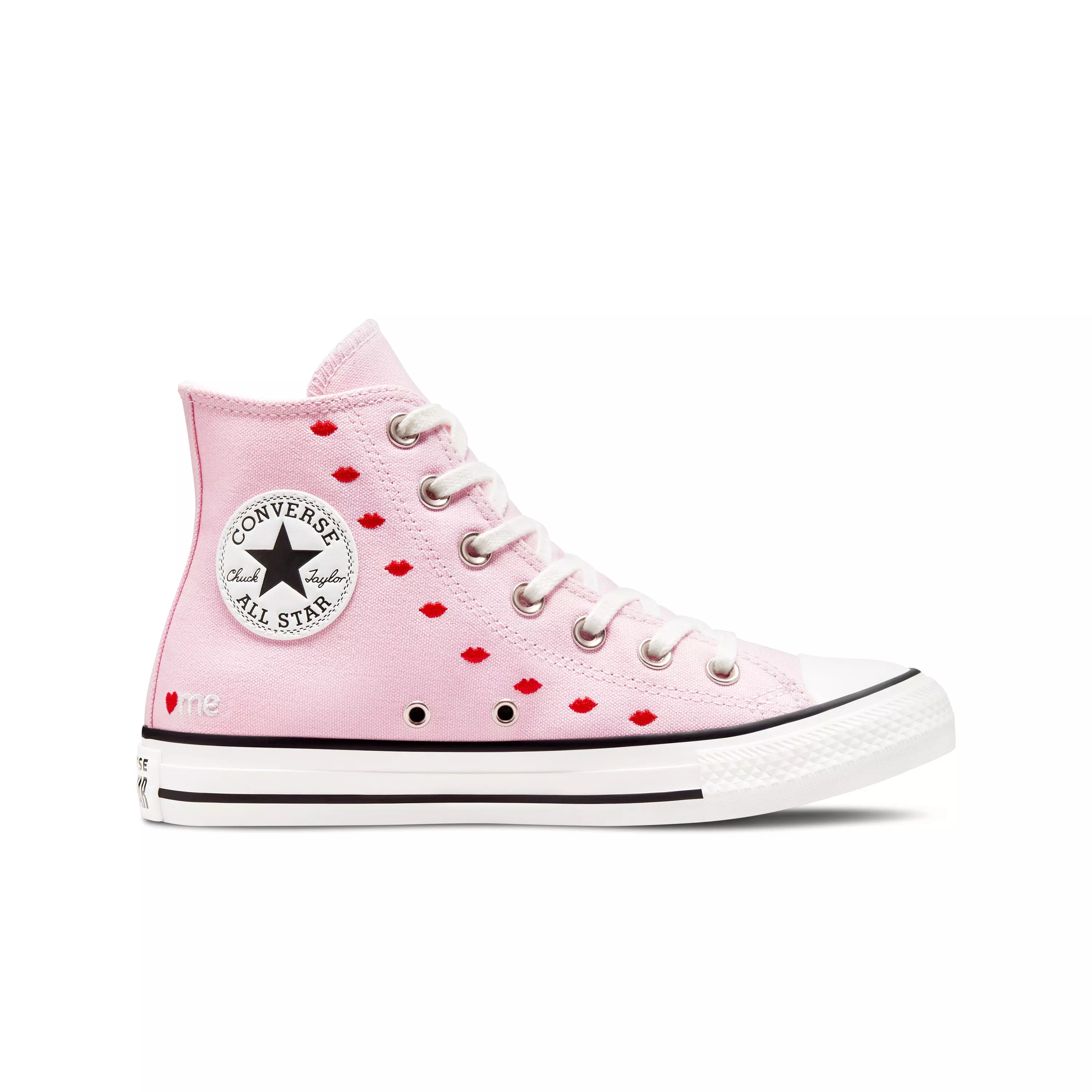 pink love heart converse