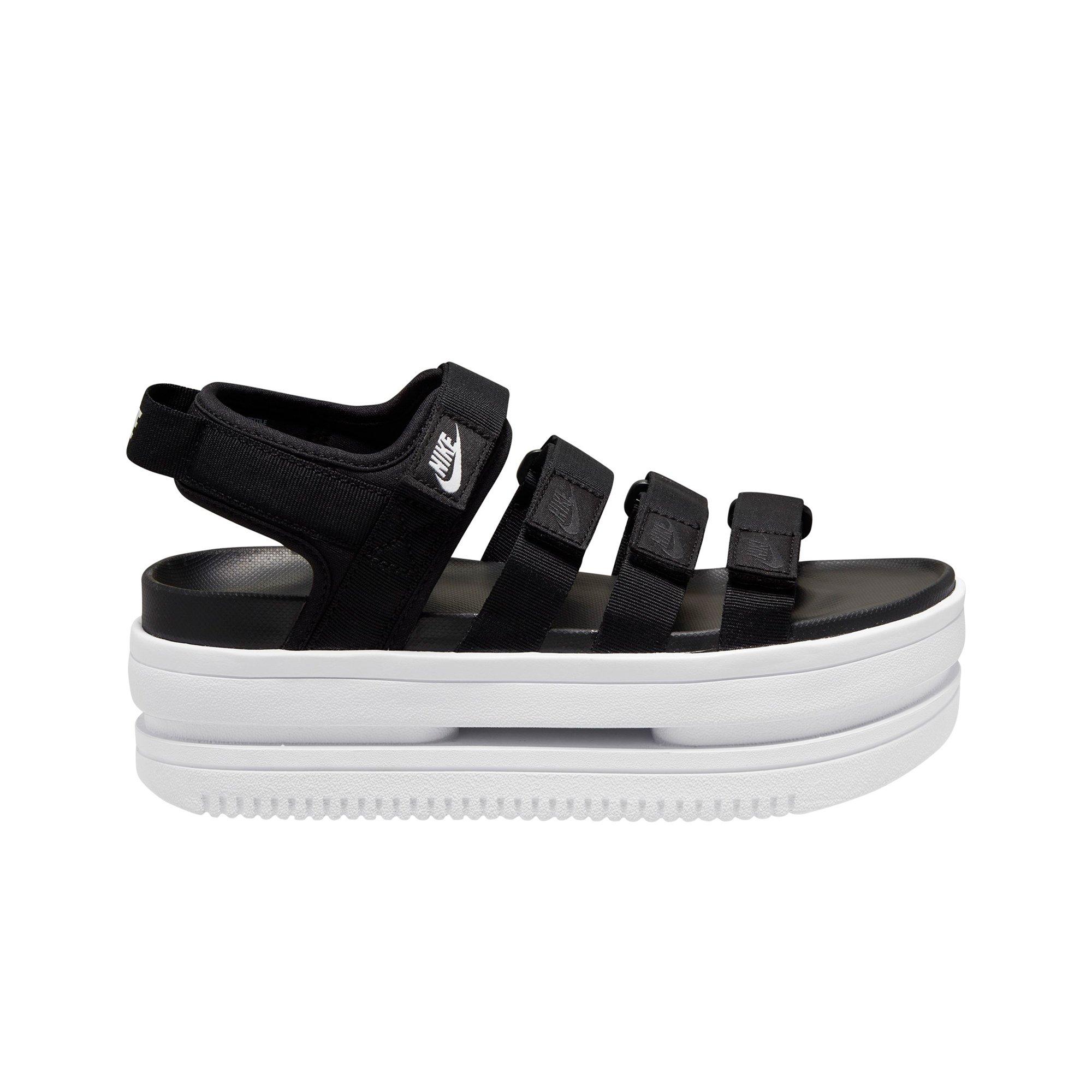 Black and white shop nike sandals womens