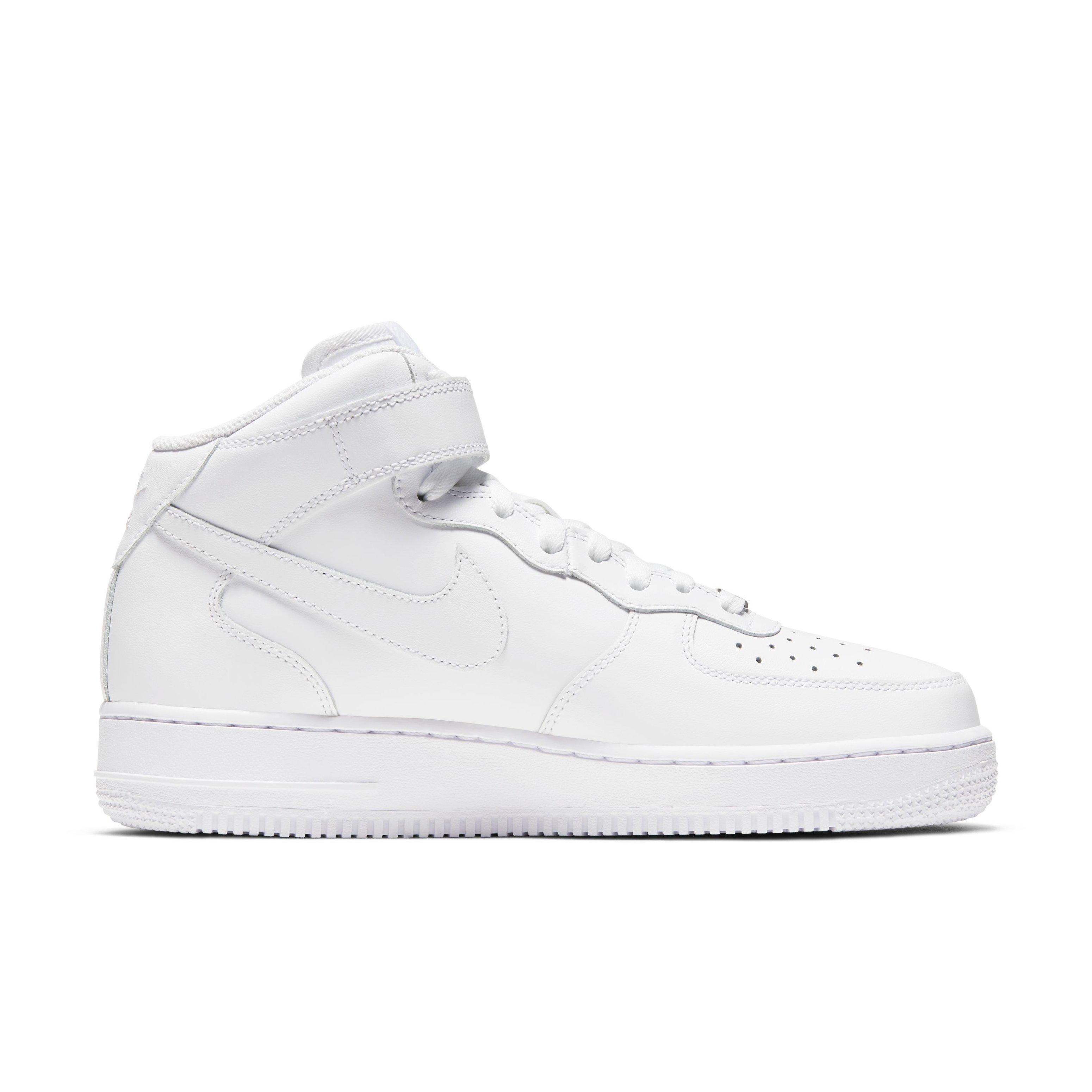 Nike Air Force 1 '07 Mid "White/White/White" Women's Shoe - WHITE Thumbnail View 1