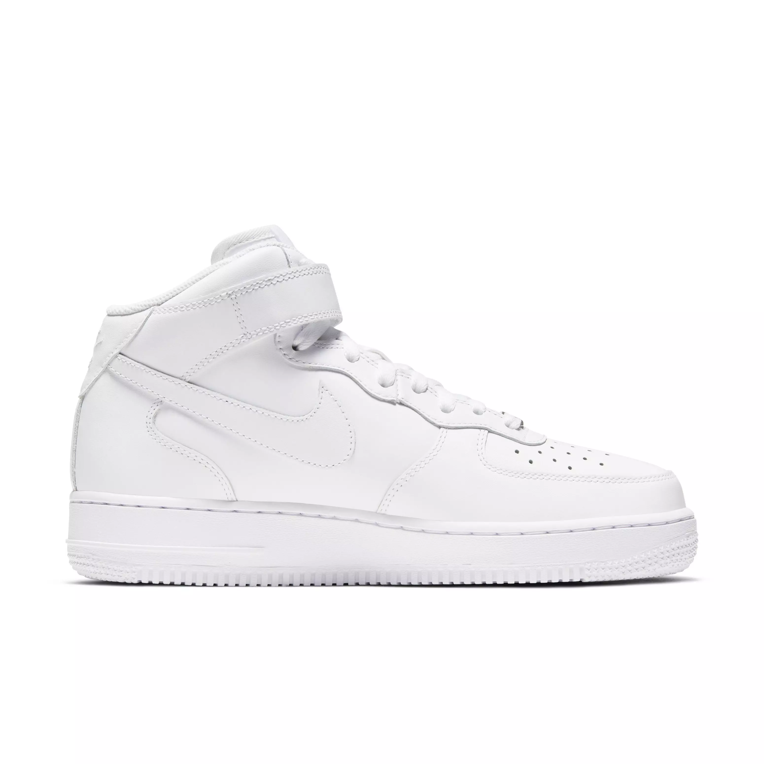 Nike Air Force 1 '07 Mid "White/White/White" Women's Shoe - WHITE