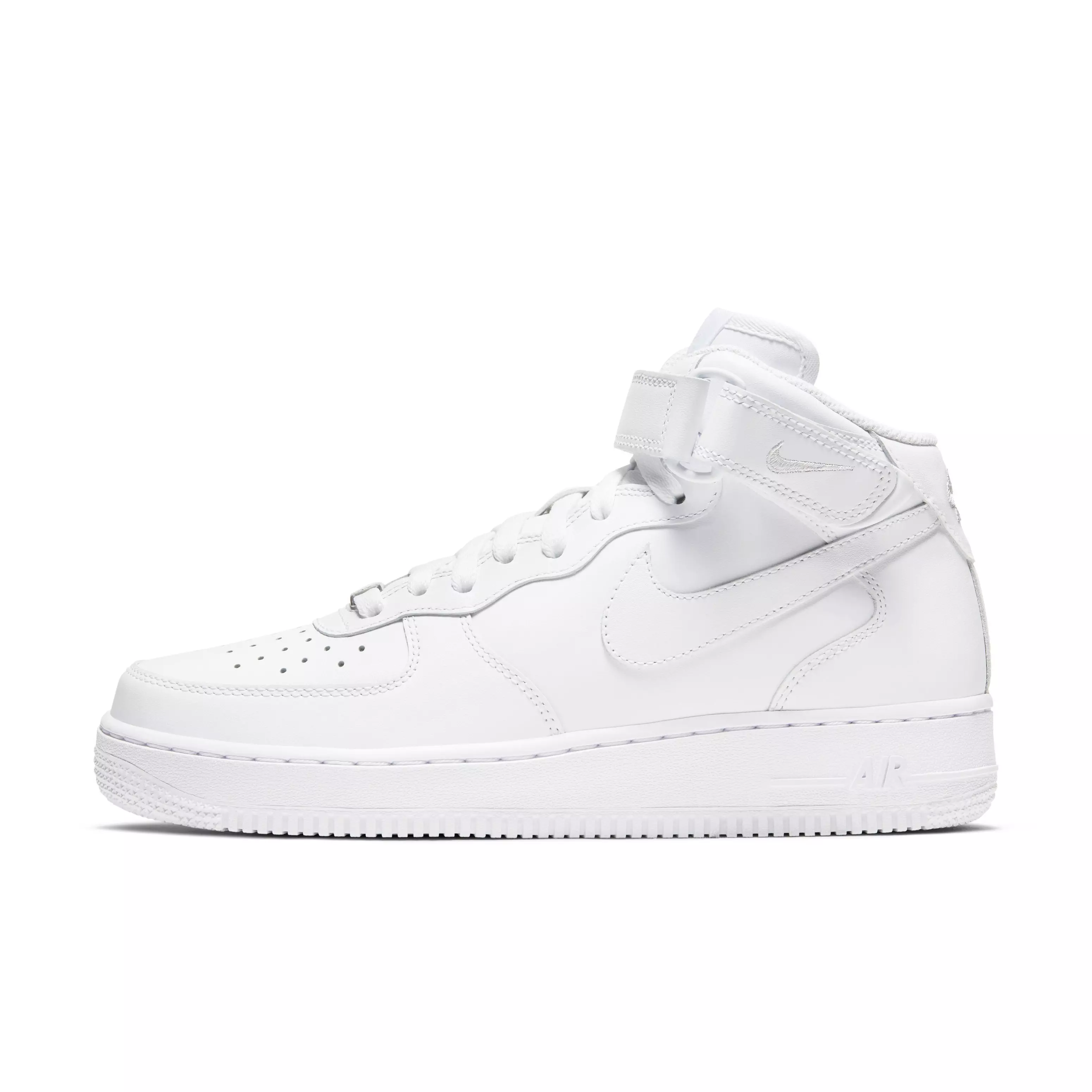 Nike Air Force 1 '07 Mid "White/White/White" Women's Shoe - WHITE