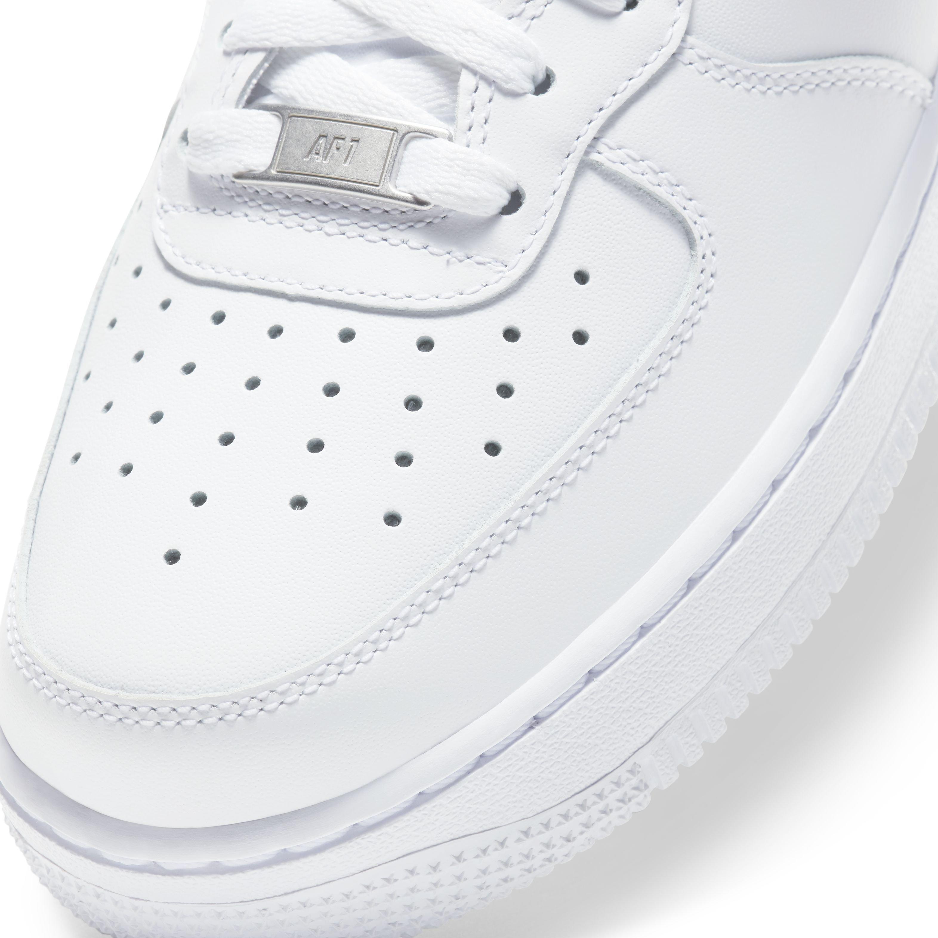 Nike Air Force 1 '07 Mid "White/White/White" Women's Shoe - WHITE Thumbnail View 7