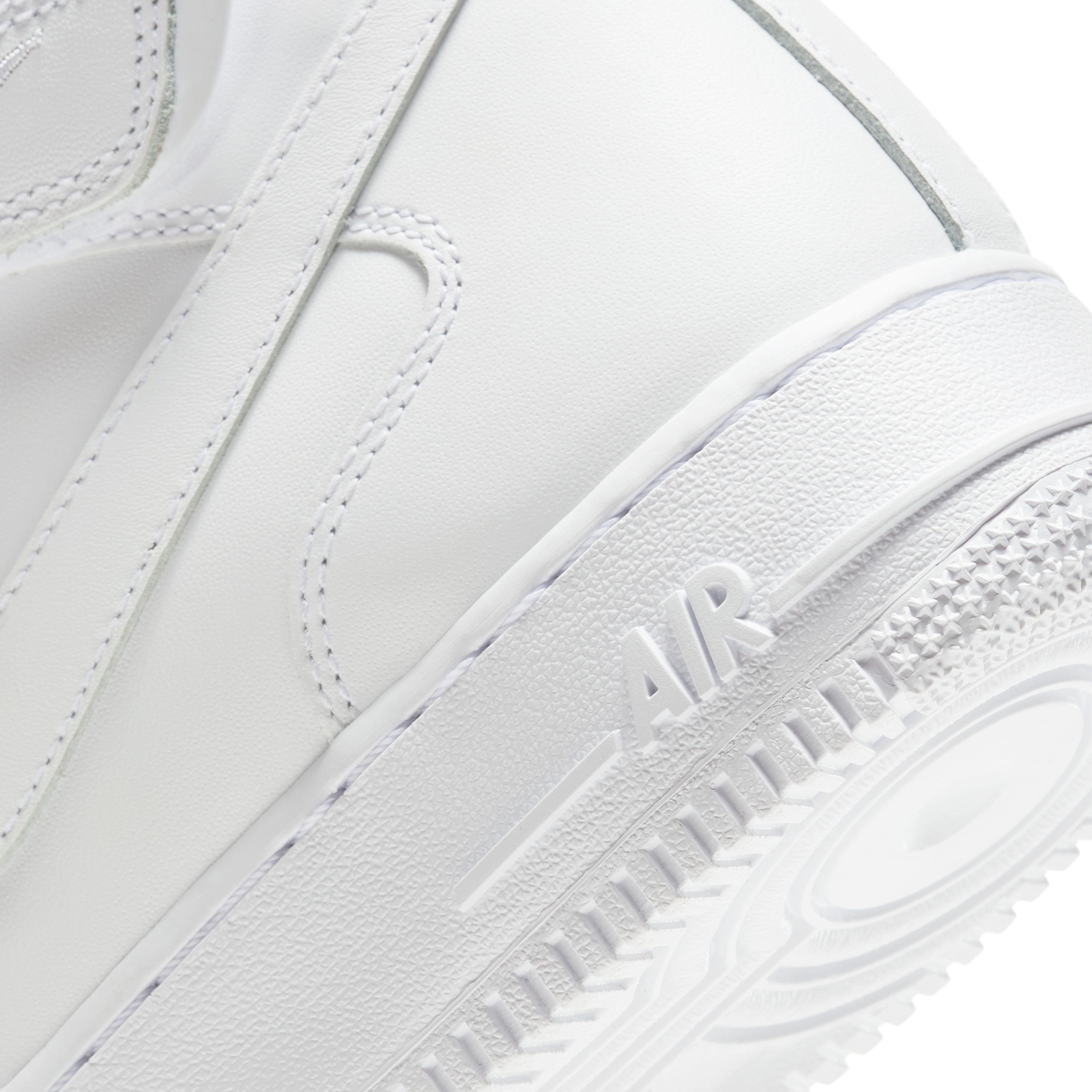 Nike Air Force 1 '07 Mid "White/White/White" Women's Shoe - WHITE Thumbnail View 8