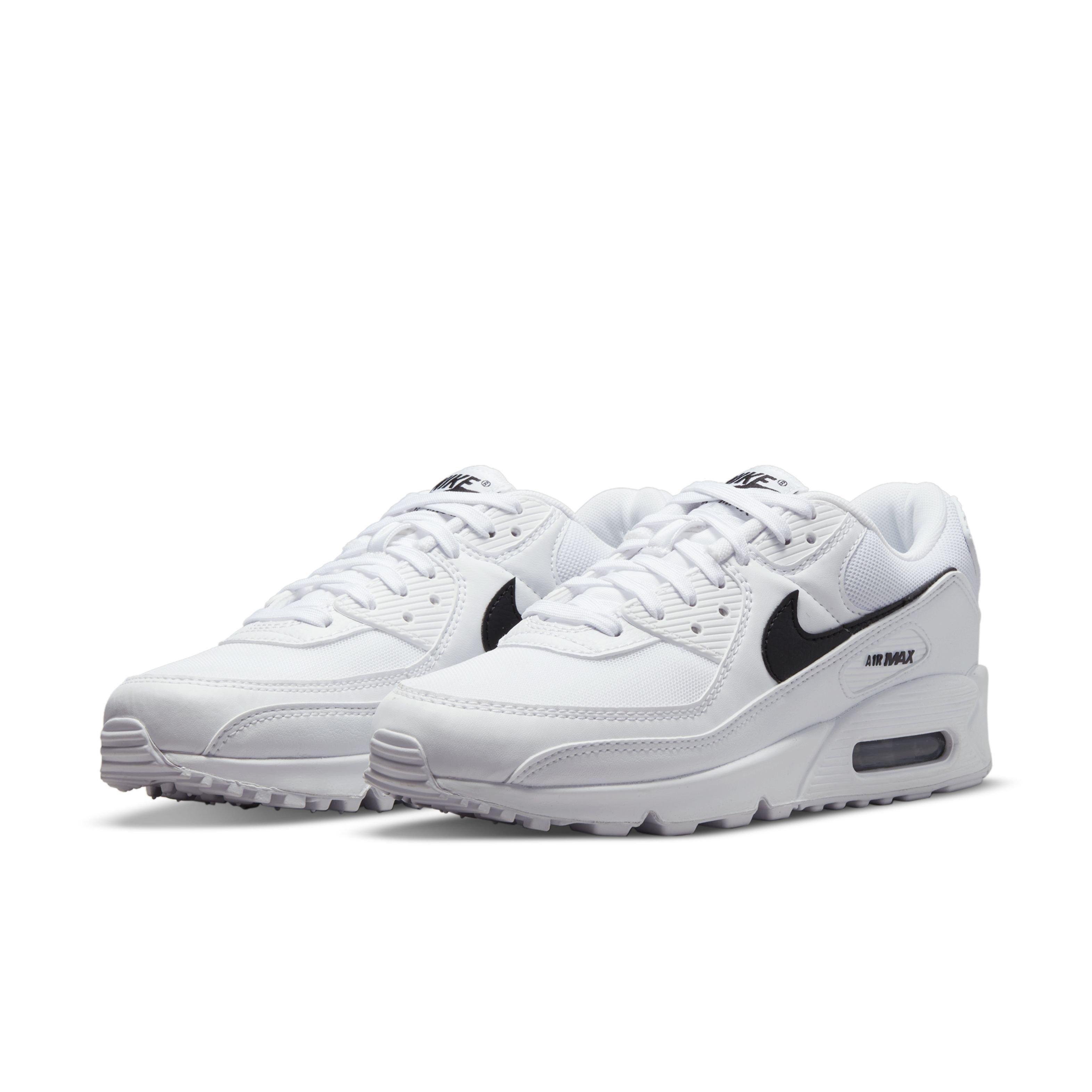 Nike Air Max 90 "White/Black/White" Women's Shoe - WHITE/BLACK Thumbnail View 3