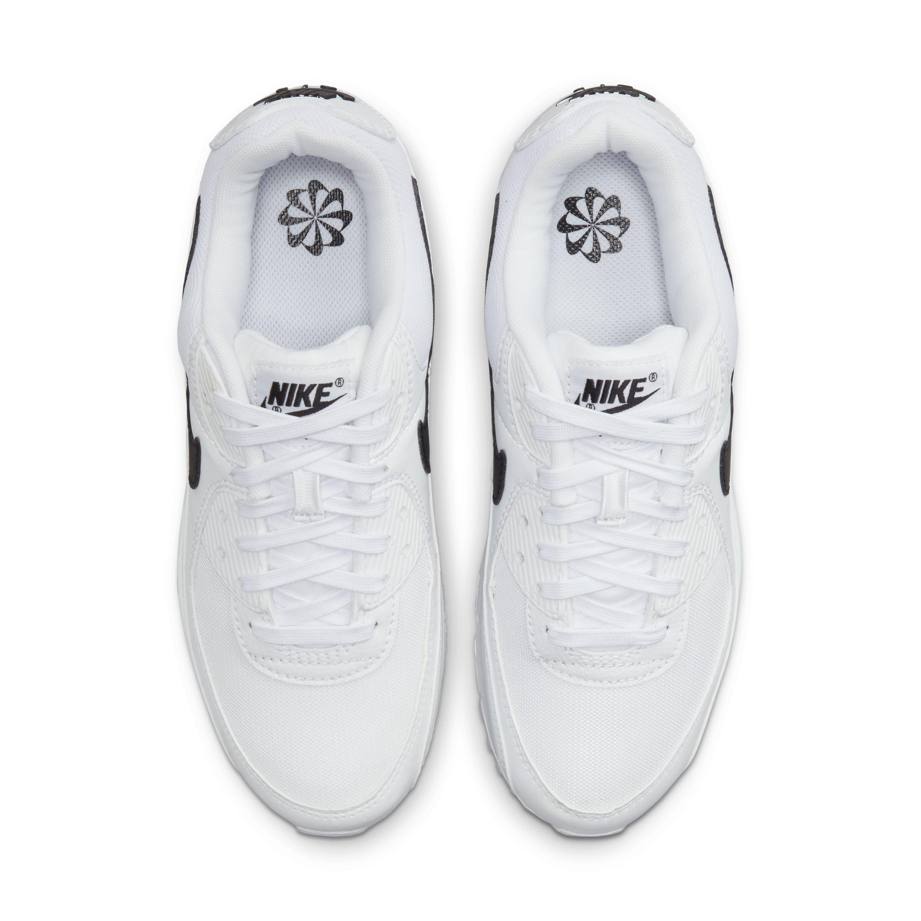 Nike Air Max 90 "White/Black/White" Women's Shoe - WHITE/BLACK Thumbnail View 4