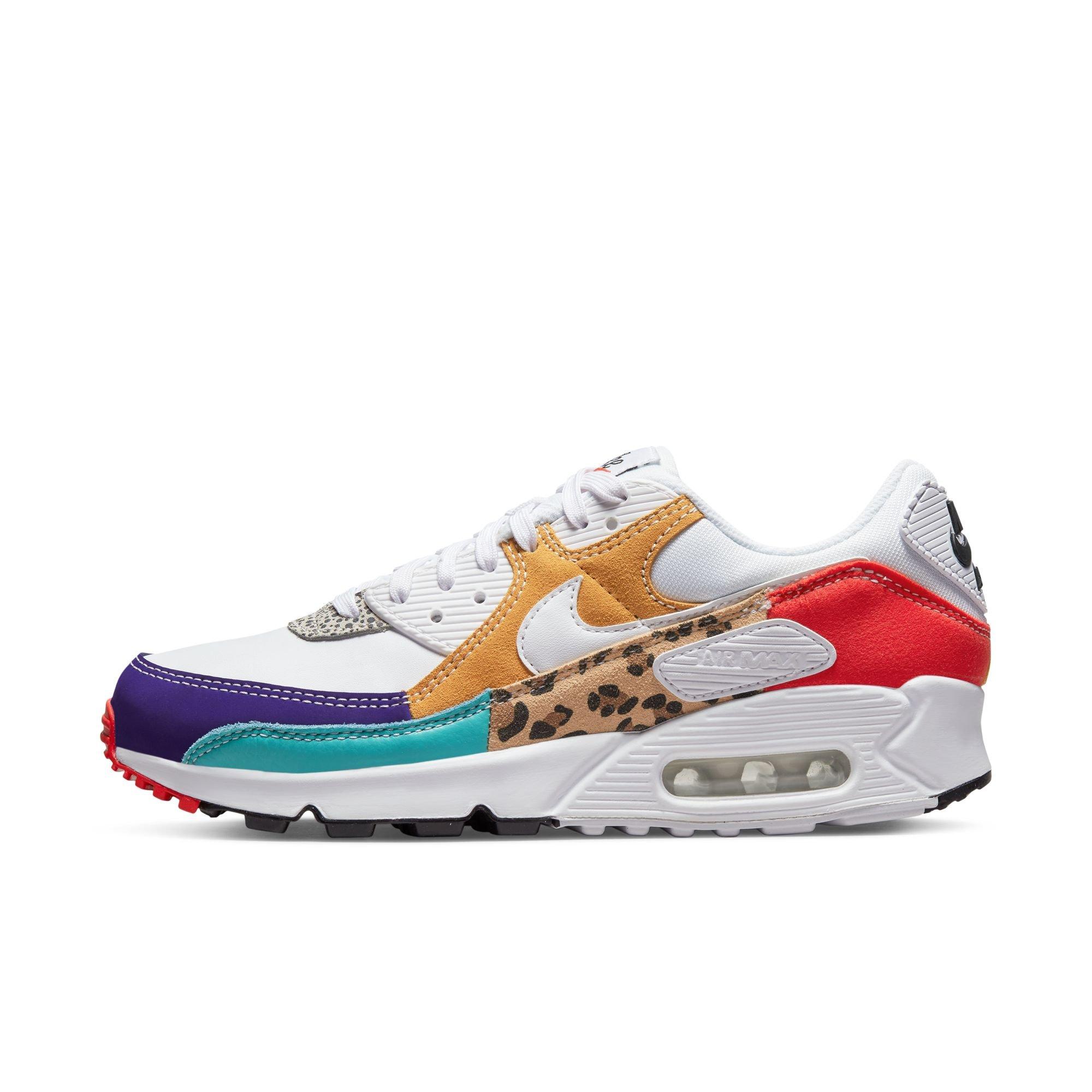 Nike Air Max 90 SE "White/Light Curry/Habanero Red" Women's Shoe - WHITE/RED/YELLOW Thumbnail View 6