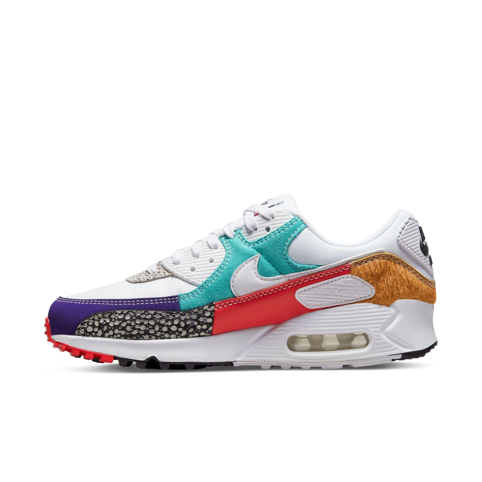 Nike Air Max 90 SE "White/Light Curry/Habanero Red" Women's Shoe - WHITE/RED/YELLOW Thumbnail View 7