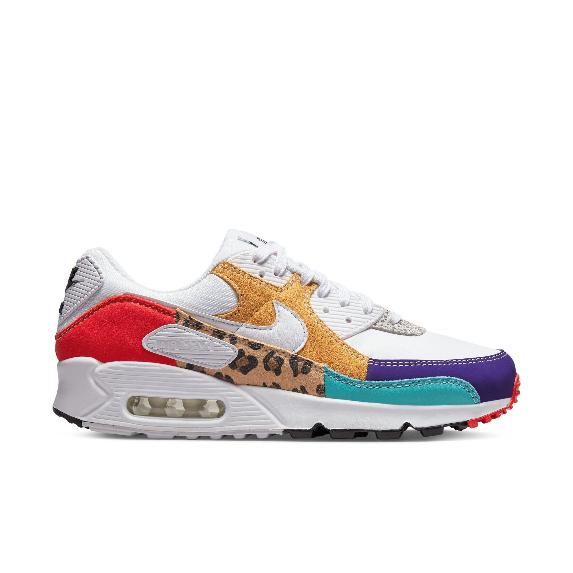 Nike Air Max 90 SE "White/Light Curry/Habanero Red" Women's Shoe - WHITE/RED/YELLOW Thumbnail View 1