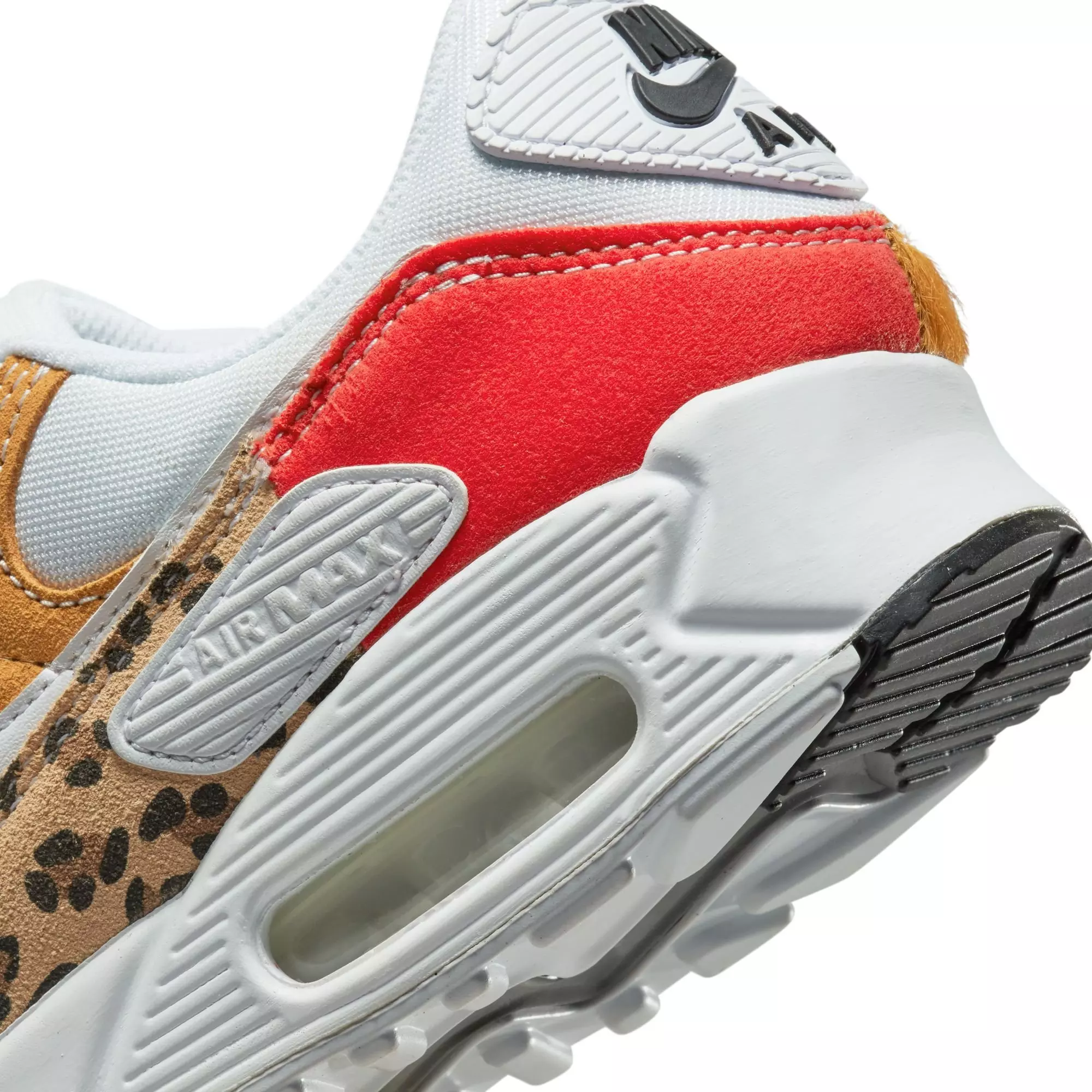 Nike Air Max 90 SE "White/Light Curry/Habanero Red" Women's Shoe - WHITE/RED/YELLOW