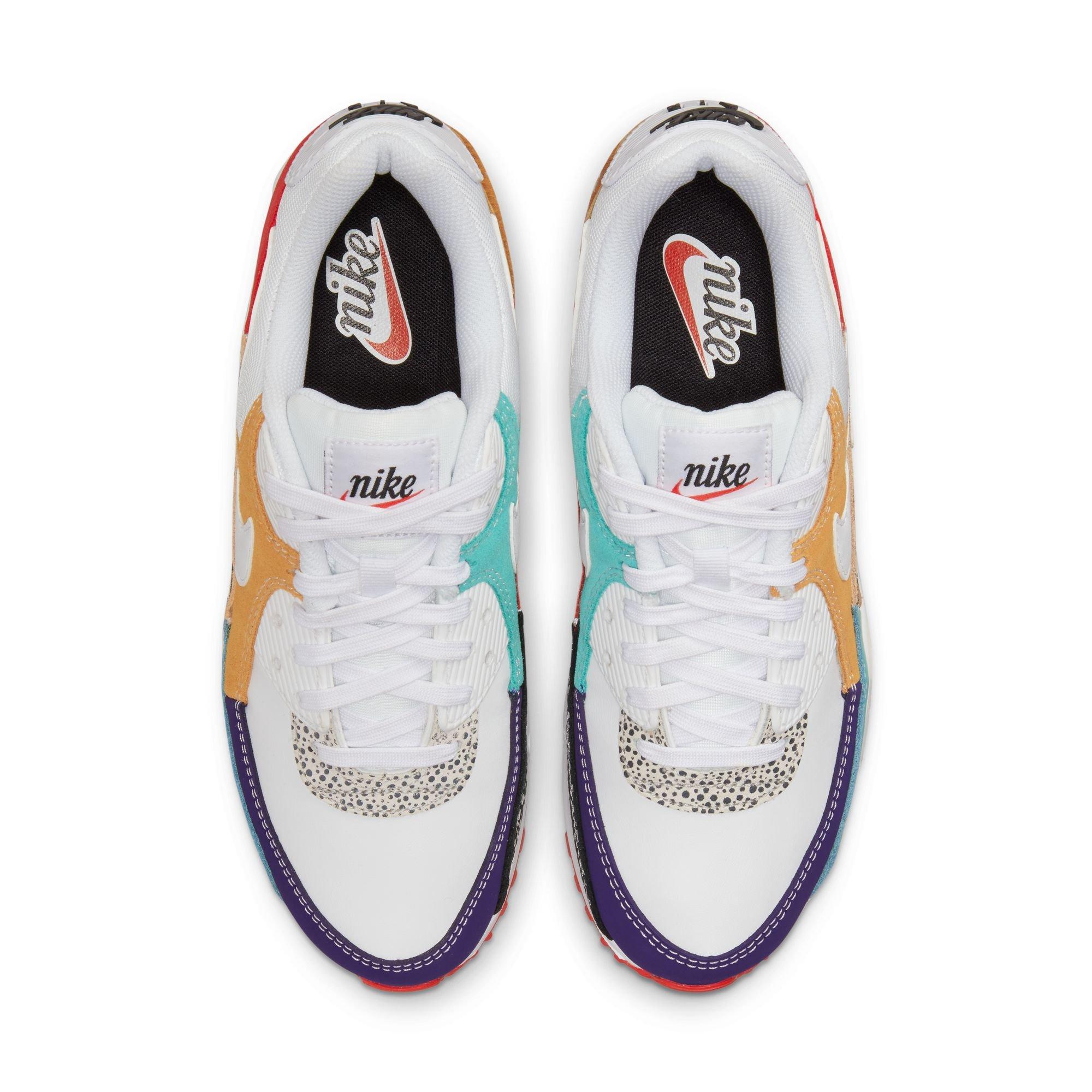 Nike Air Max 90 SE "White/Light Curry/Habanero Red" Women's Shoe - WHITE/RED/YELLOW Thumbnail View 9