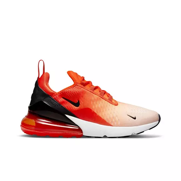 Nike Air Max 270 - Womens Shoes White/Black/Total Orange Size 5