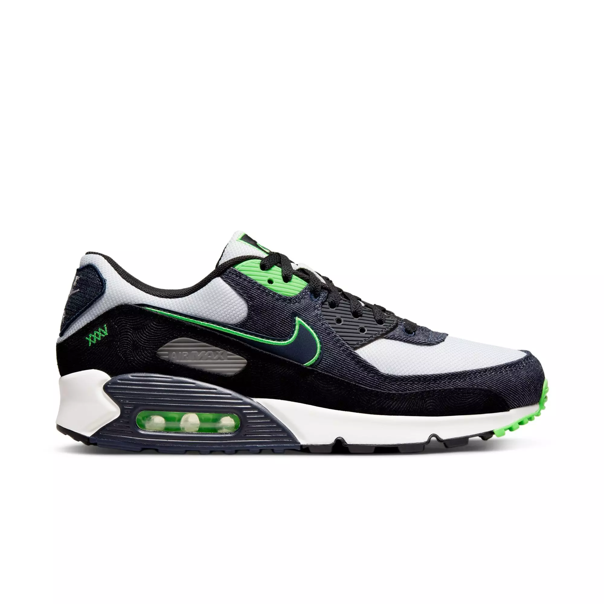Nike Air Max 90 SE "Black/Obsidian/Scream Green" Men's Shoe - BLACK/GREEN
