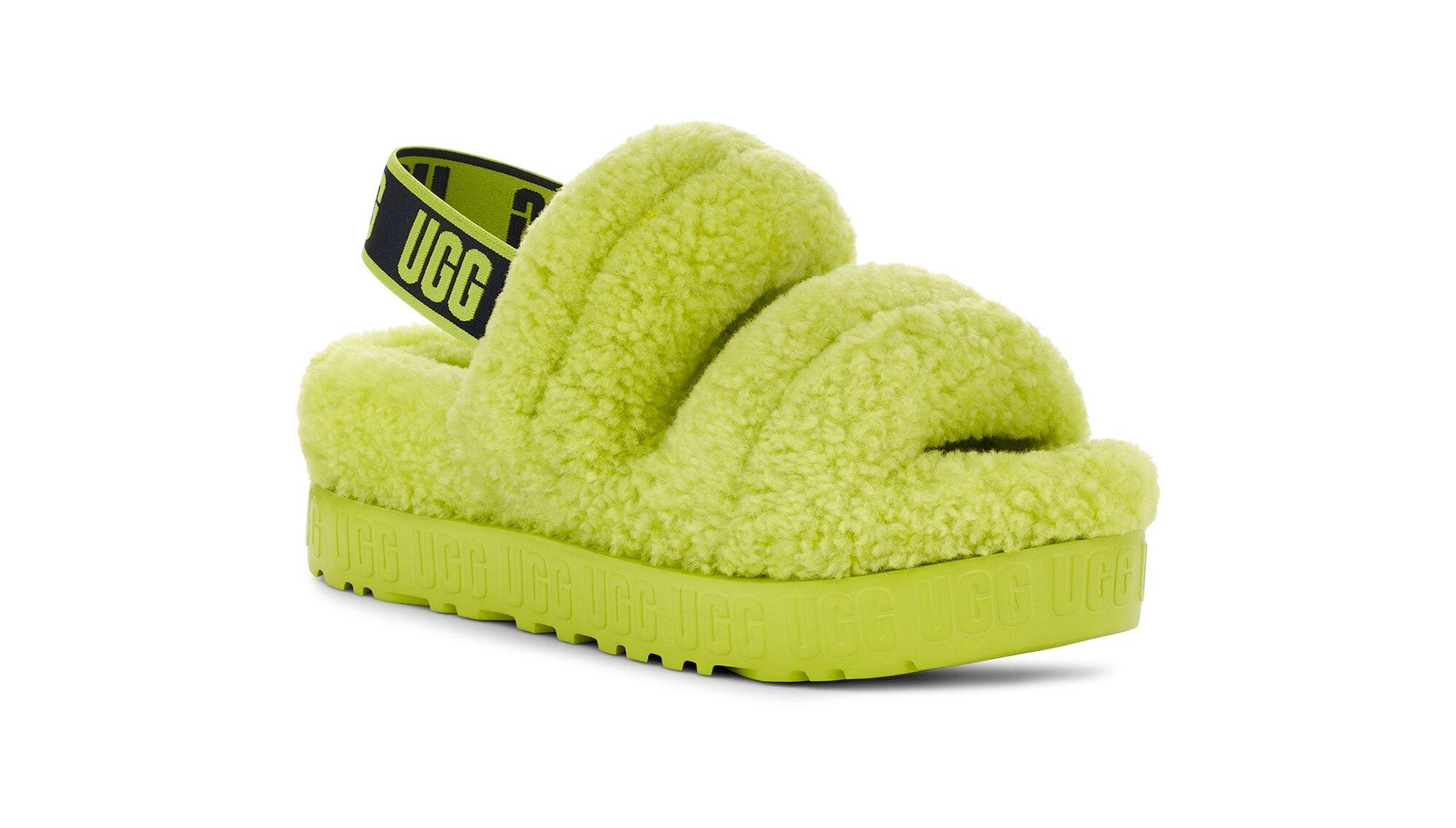 Ugg slippers 2024 lime green