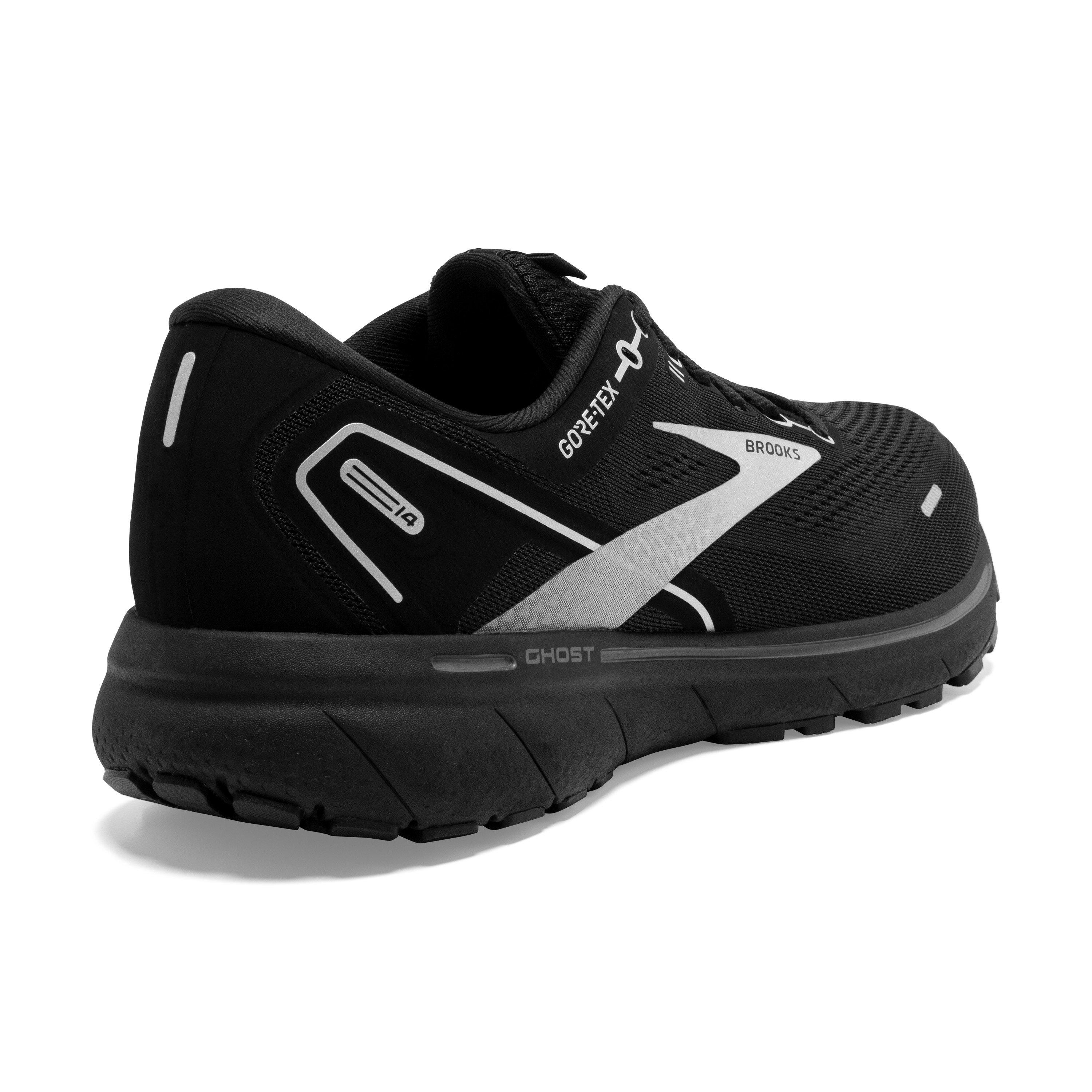 Brooks Ghost 14 GTX "Black/Black/Ebony" Men's Running Shoe - BLACK/BLACK/EBONY Thumbnail View 4