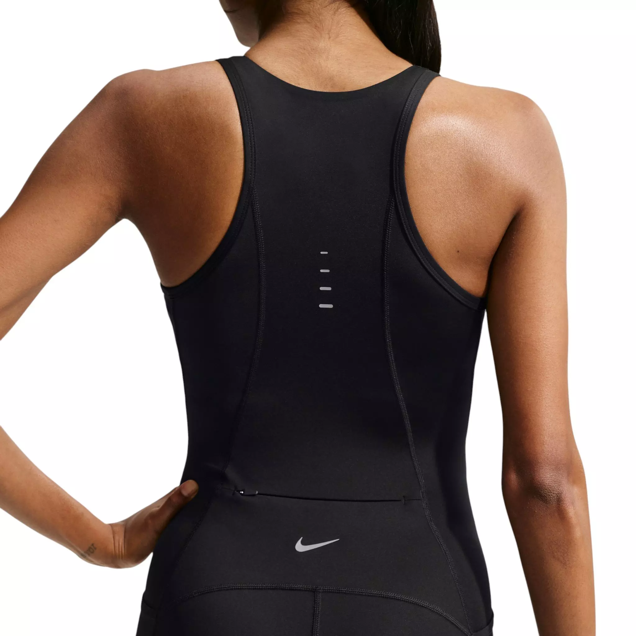 Nike Women's Swift Dri-FIT Running Bodysuit - Black - BLACK