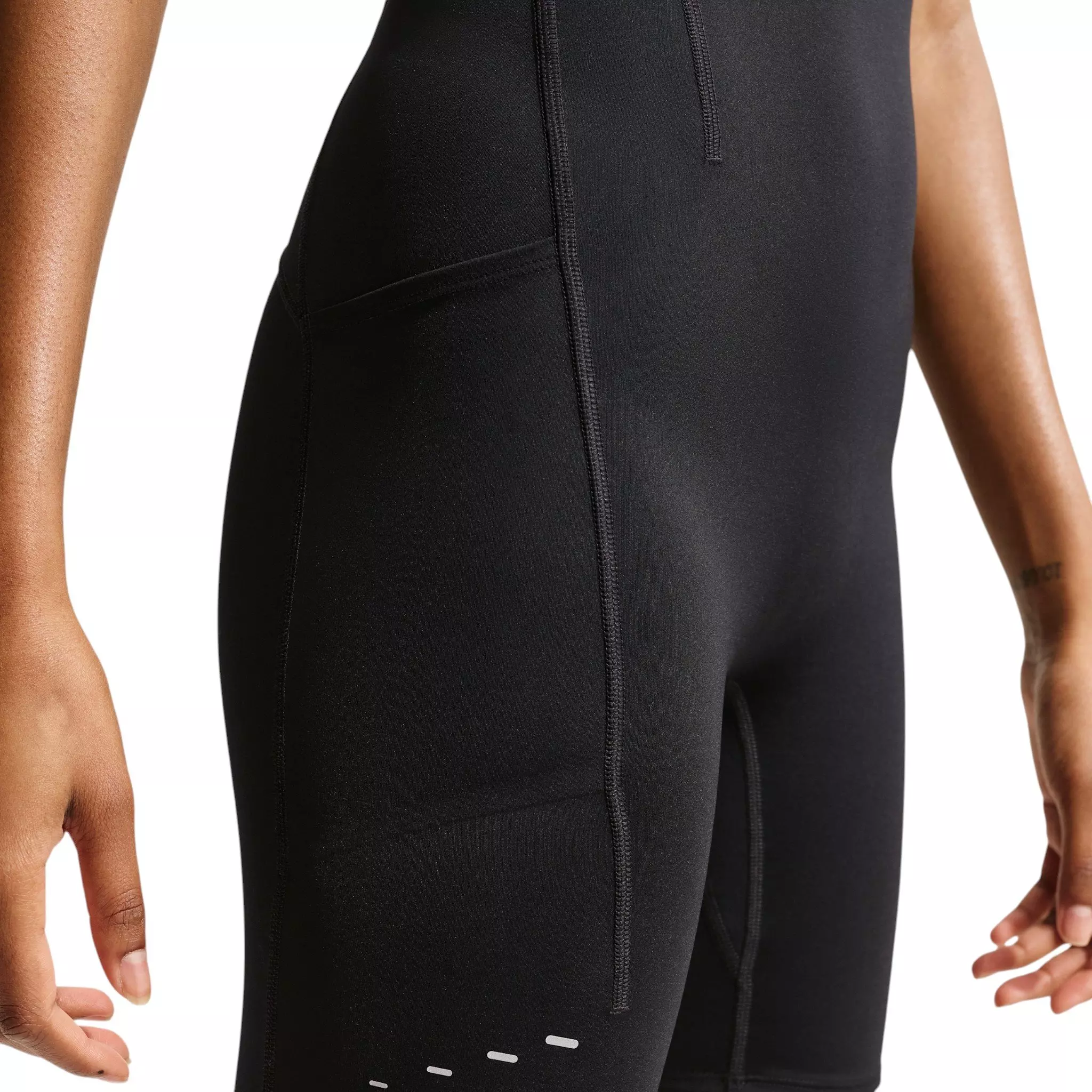Nike Women's Swift Dri-FIT Running Bodysuit - Black - BLACK