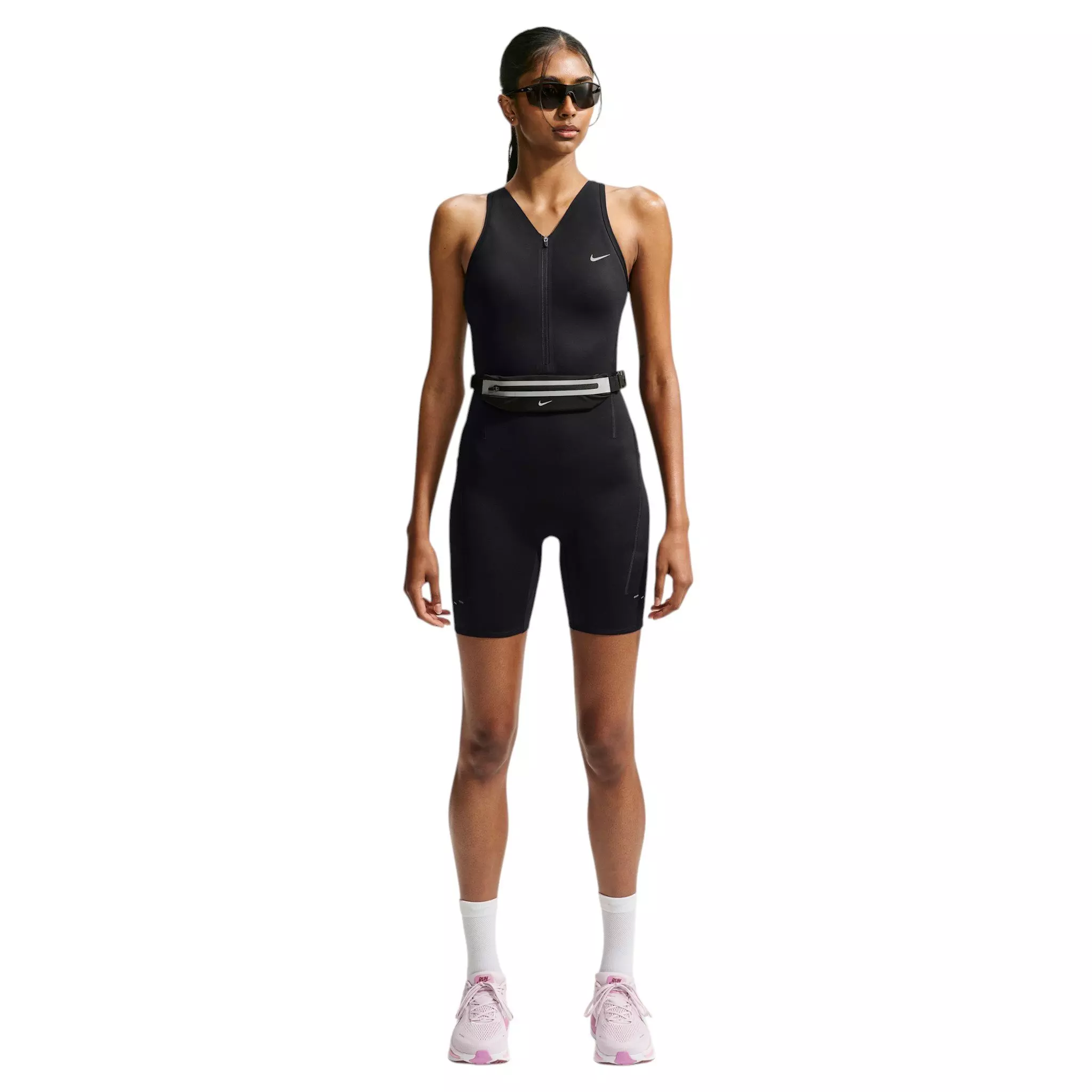 Nike Women's Swift Dri-FIT Running Bodysuit - Black - BLACK