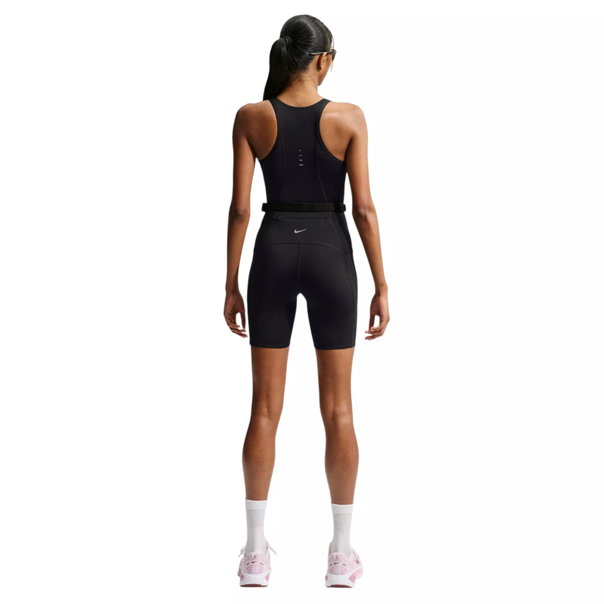 Nike Women's Swift Dri-FIT Running Bodysuit - Black - BLACK