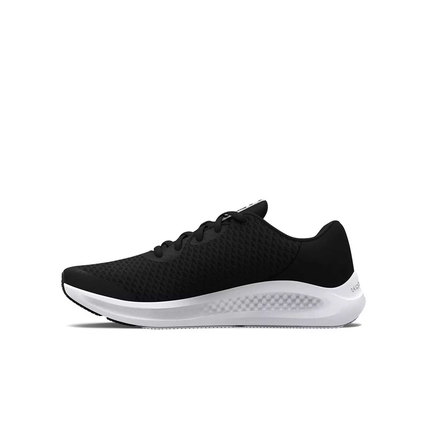 Under Armour Charged Pursuit 3 "Black/White" Grade School Boys' Running Shoe - BLACK/WHITE