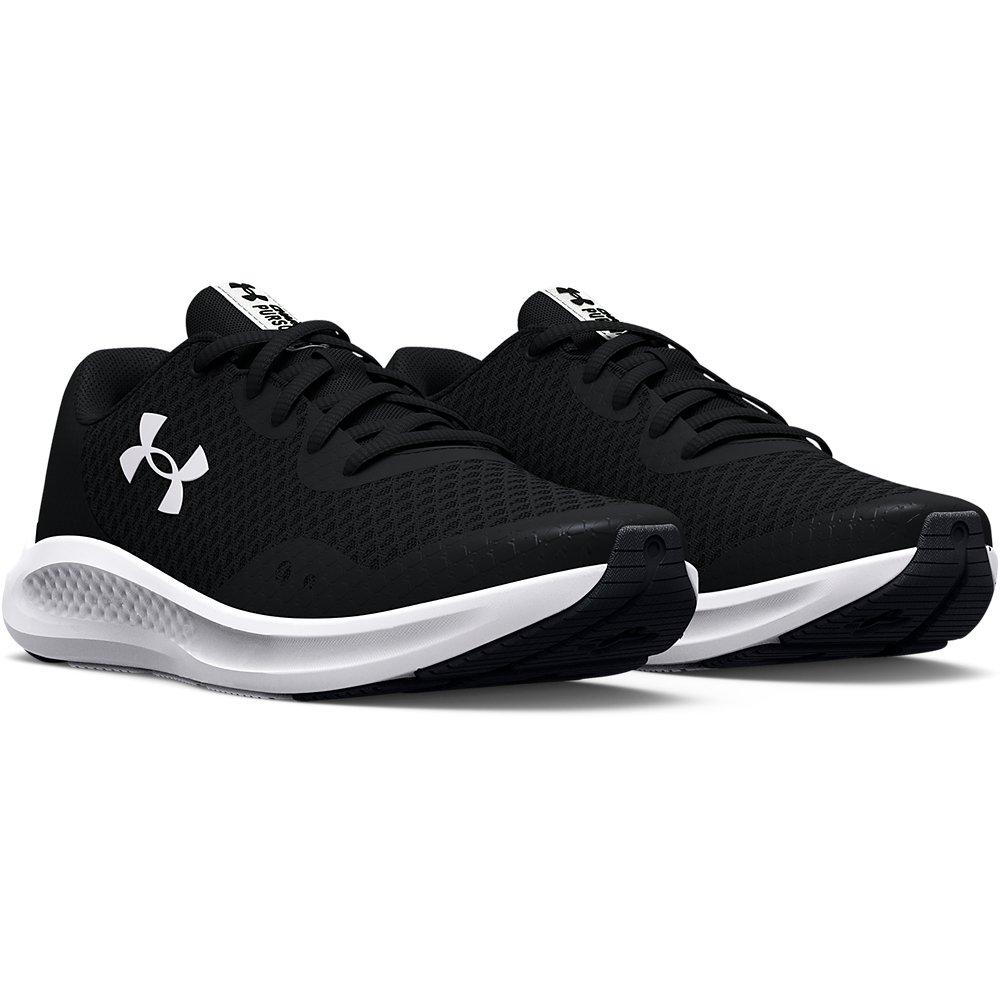 Under Armour Charged Pursuit 3 Grade School Boys' "Black/White" Running Shoe