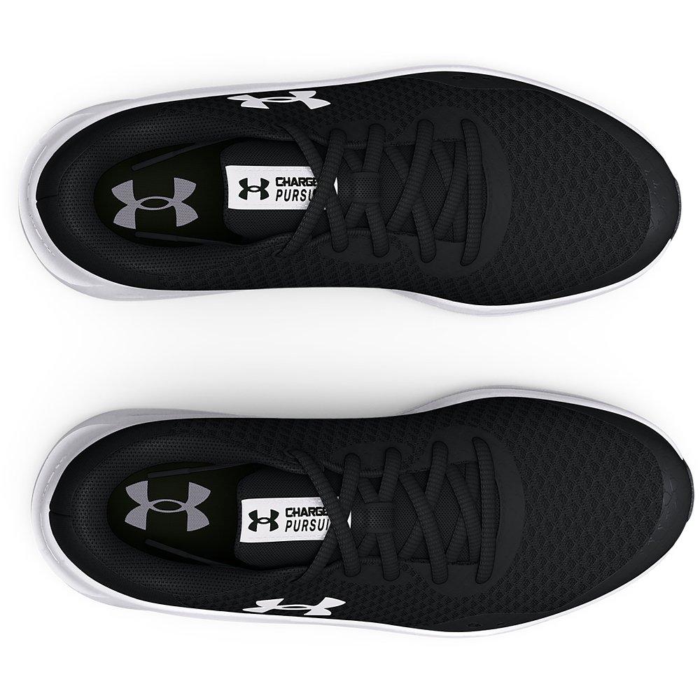Under Armour Charged Pursuit 3 Grade School Boys' "Black/White" Running Shoe