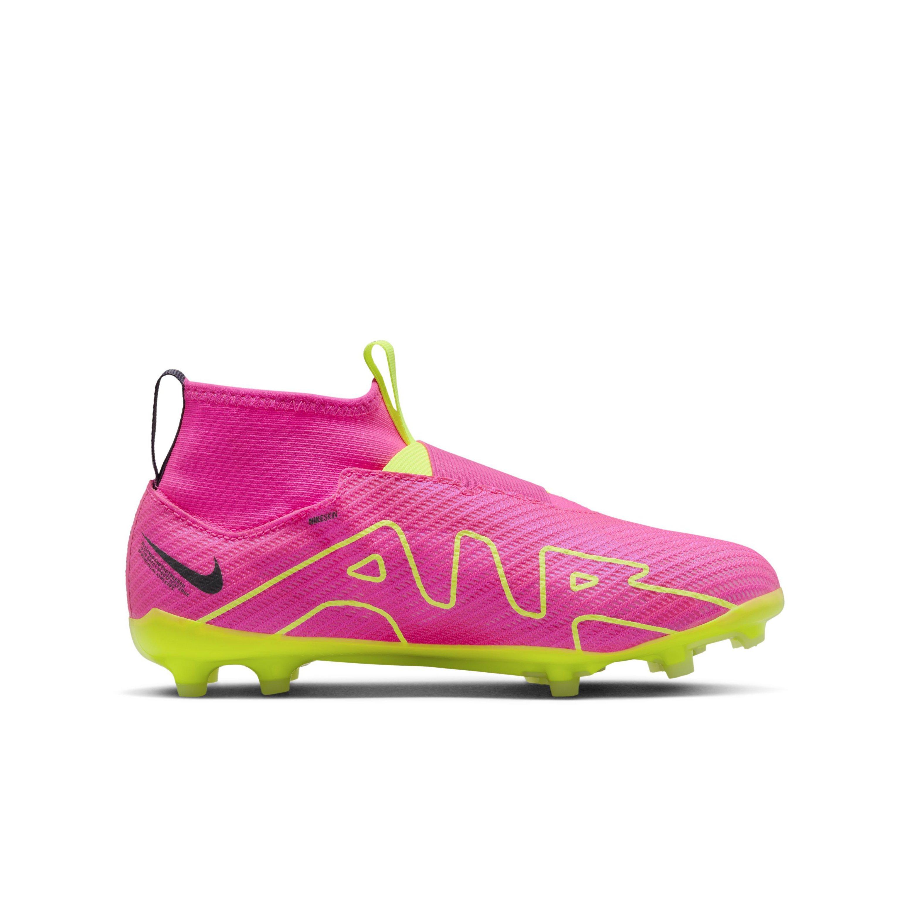 Kids pink best sale soccer cleats