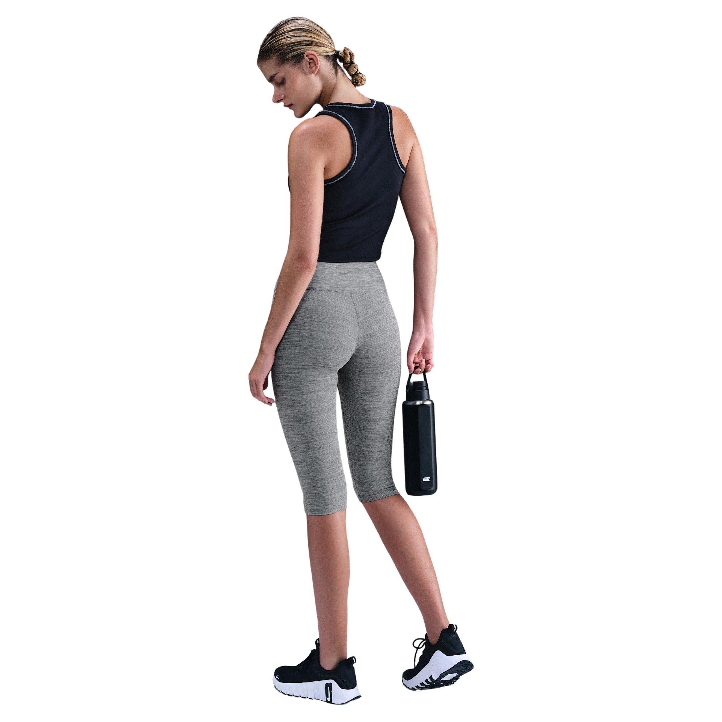 Nike Women's One High-Waisted Capri Leggings - Grey - GREY Thumbnail View 2
