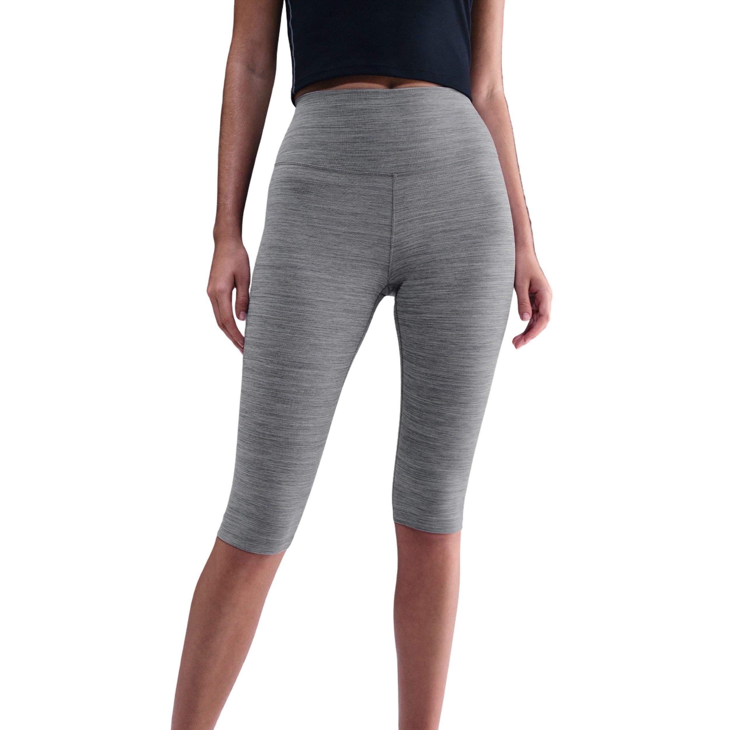Nike Women's One High-Waisted Capri Leggings - Grey - GREY Thumbnail View 3