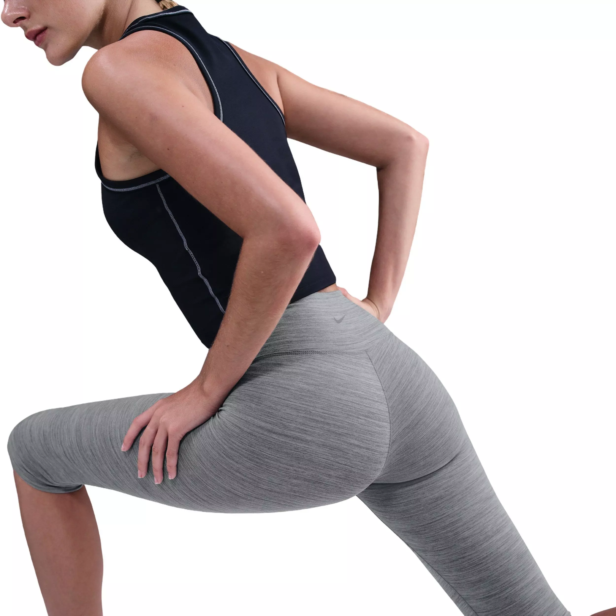 Nike Women's One High-Waisted Capri Leggings - Grey - GREY