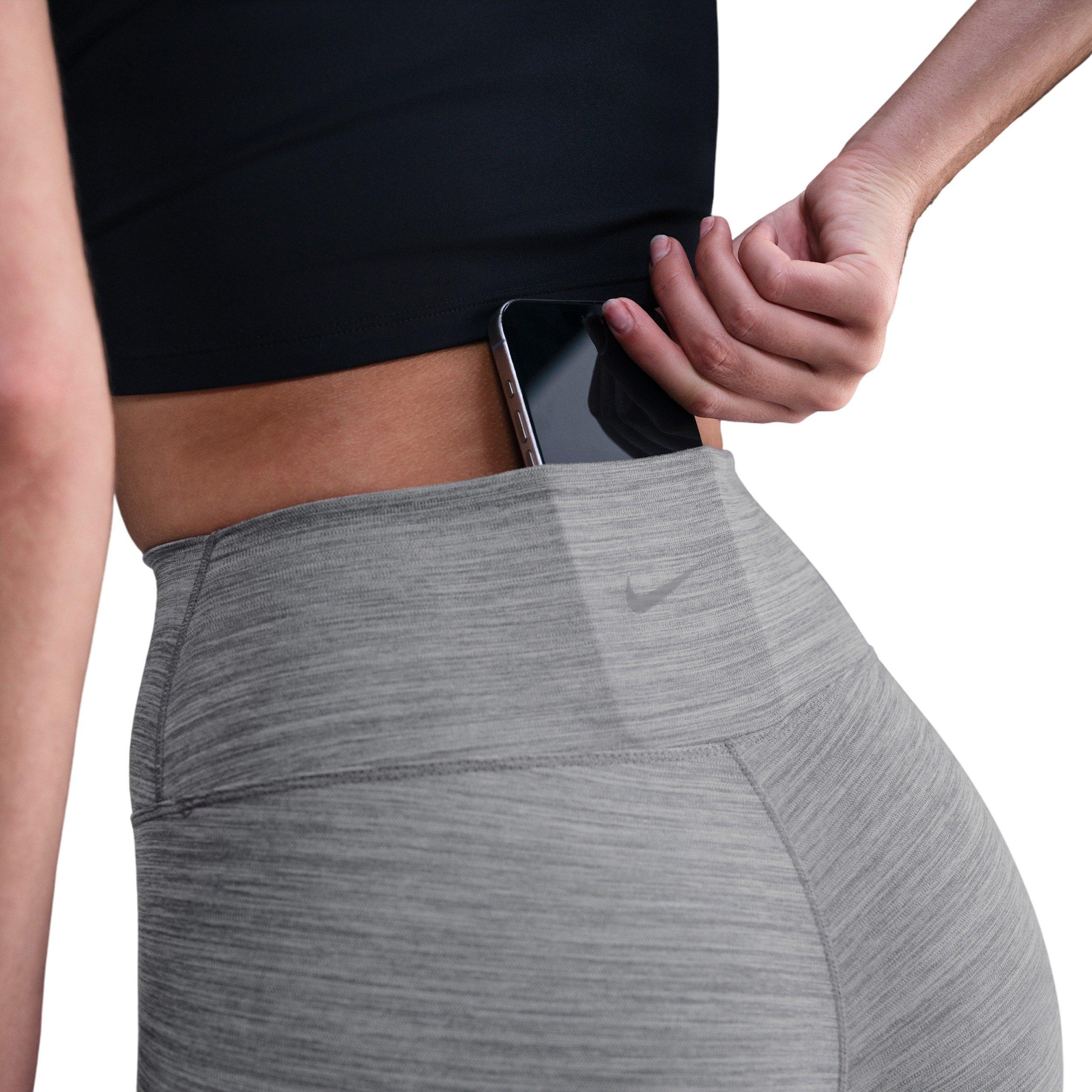 Nike Women's One High-Waisted Capri Leggings - Grey - GREY Thumbnail View 6