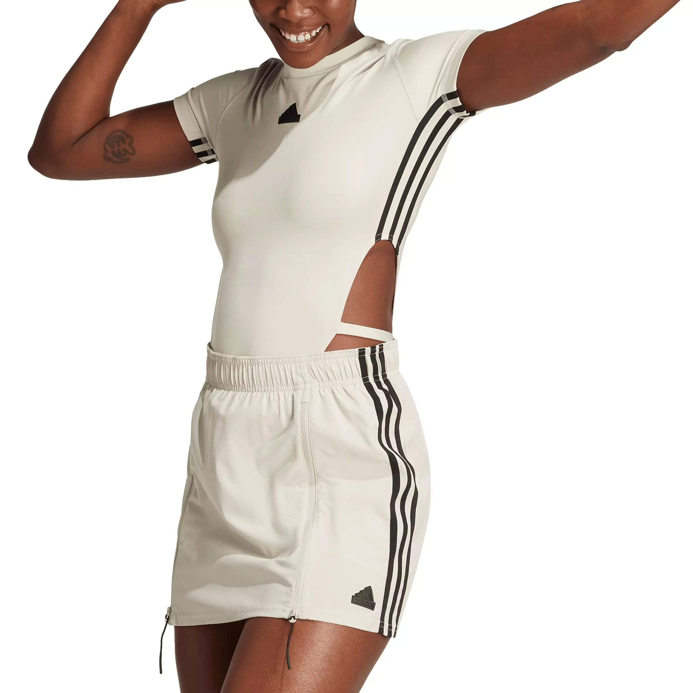 adidas Women's Dance All-Gender Bodysuit - Grey - GREY