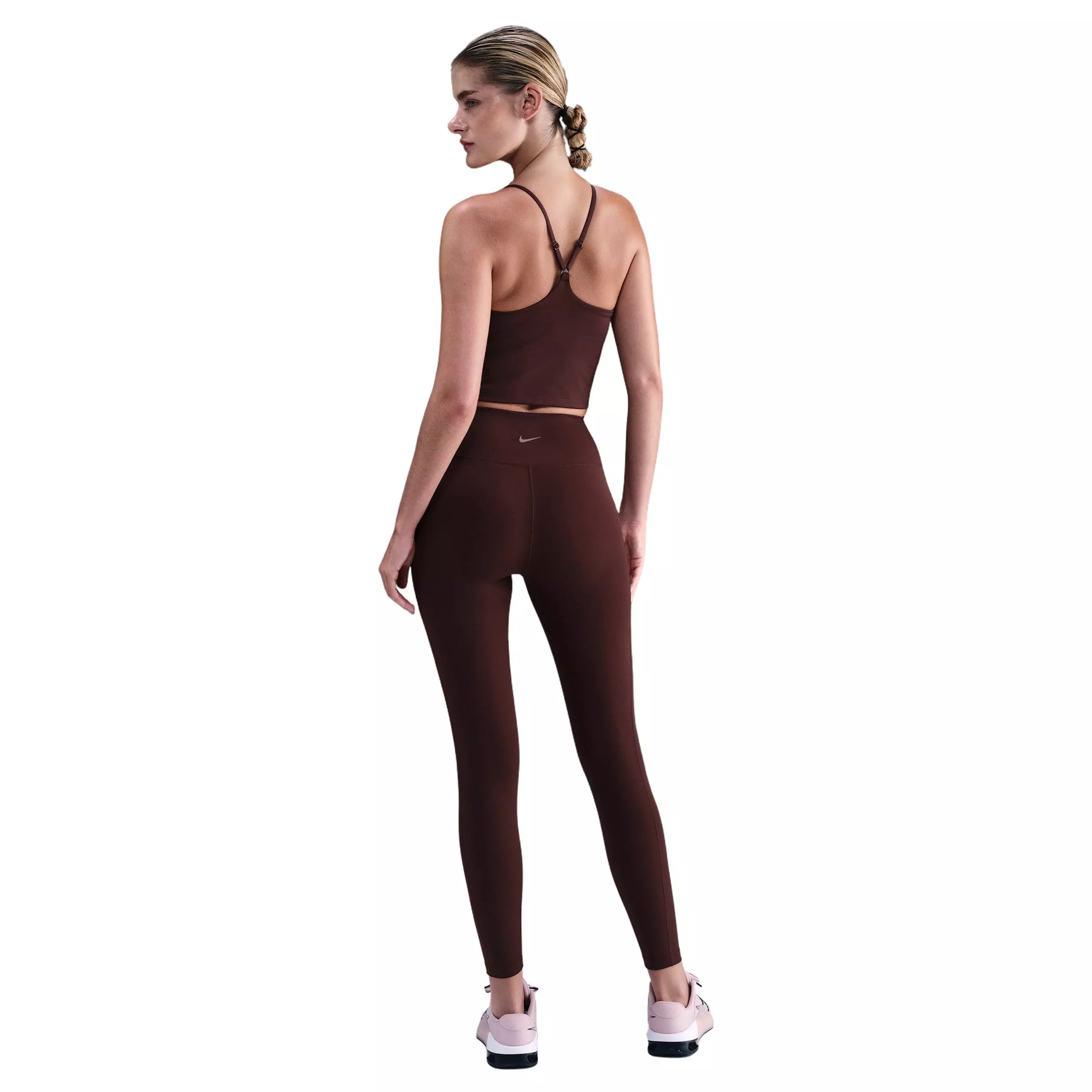 Nike Women's One High-Waisted 7/8 Leggings with Pockets - Burgundy - BURGUNDY