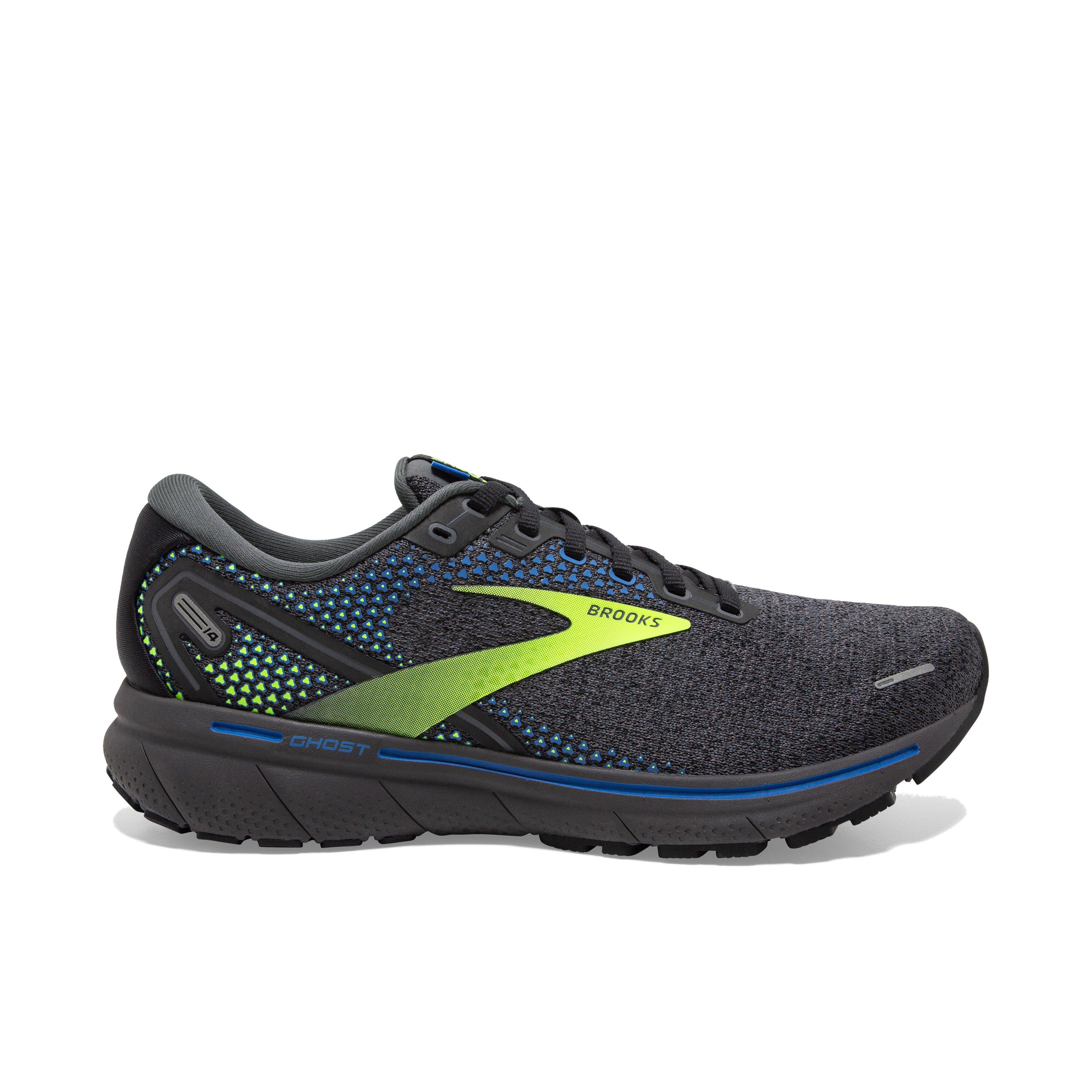 Brooks Ghost 14 "Black/Blackened Pearl/Blue" Men's Running Shoe - BLACK/PEARL/BLUE Thumbnail View 1