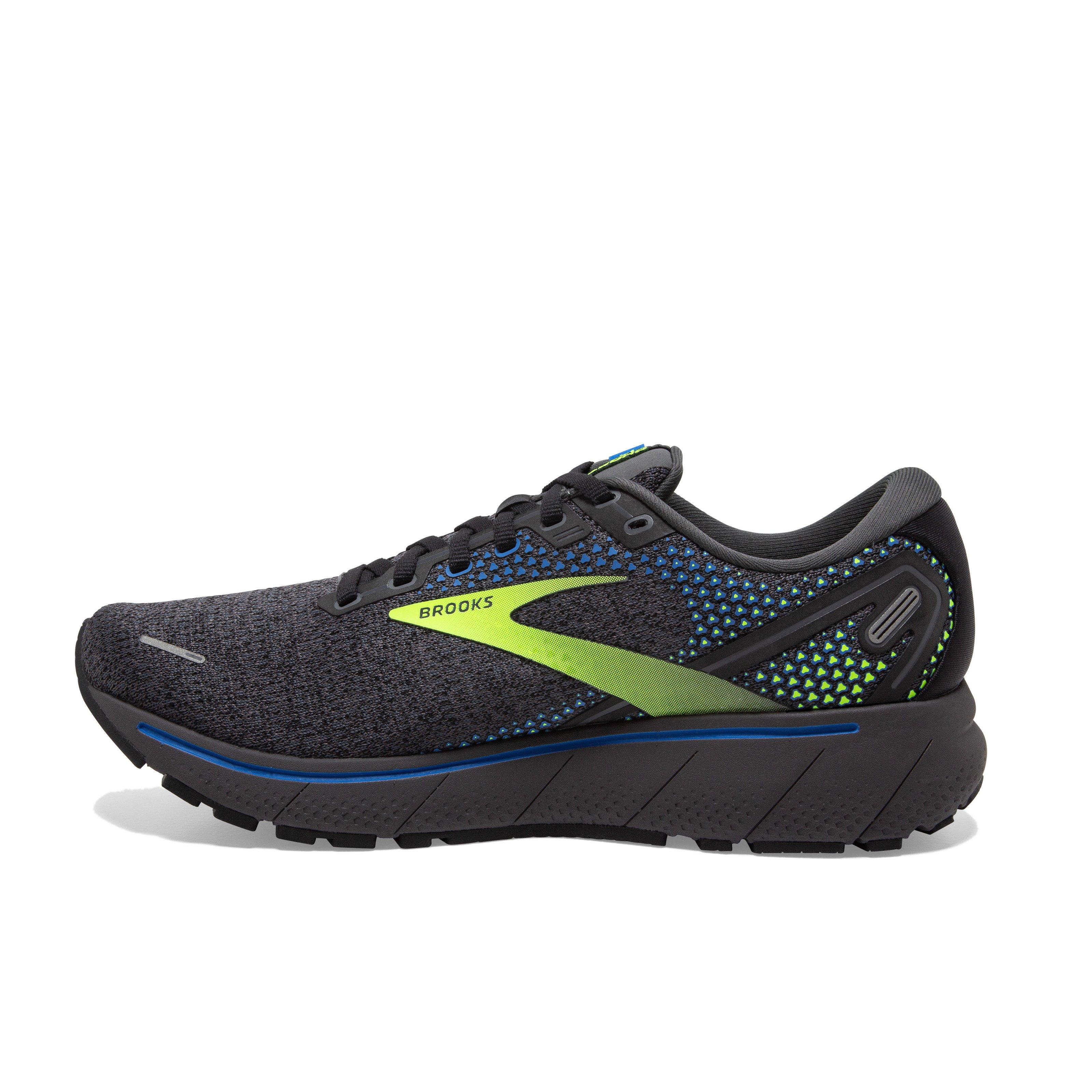 Brooks Ghost 14 "Black/Blackened Pearl/Blue" Men's Running Shoe - BLACK/PEARL/BLUE Thumbnail View 2