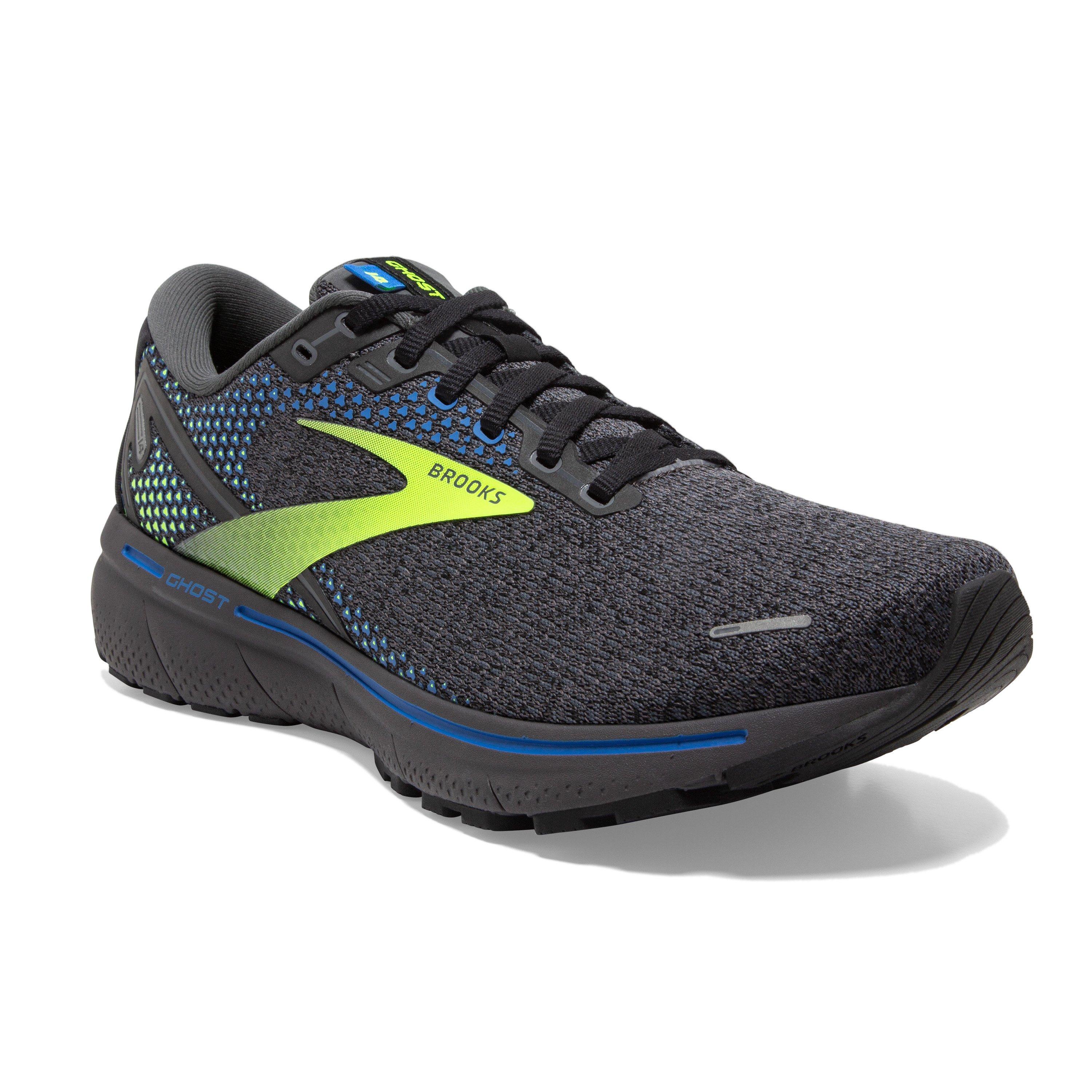 Brooks Ghost 14 "Black/Blackened Pearl/Blue" Men's Running Shoe - BLACK/PEARL/BLUE Thumbnail View 3
