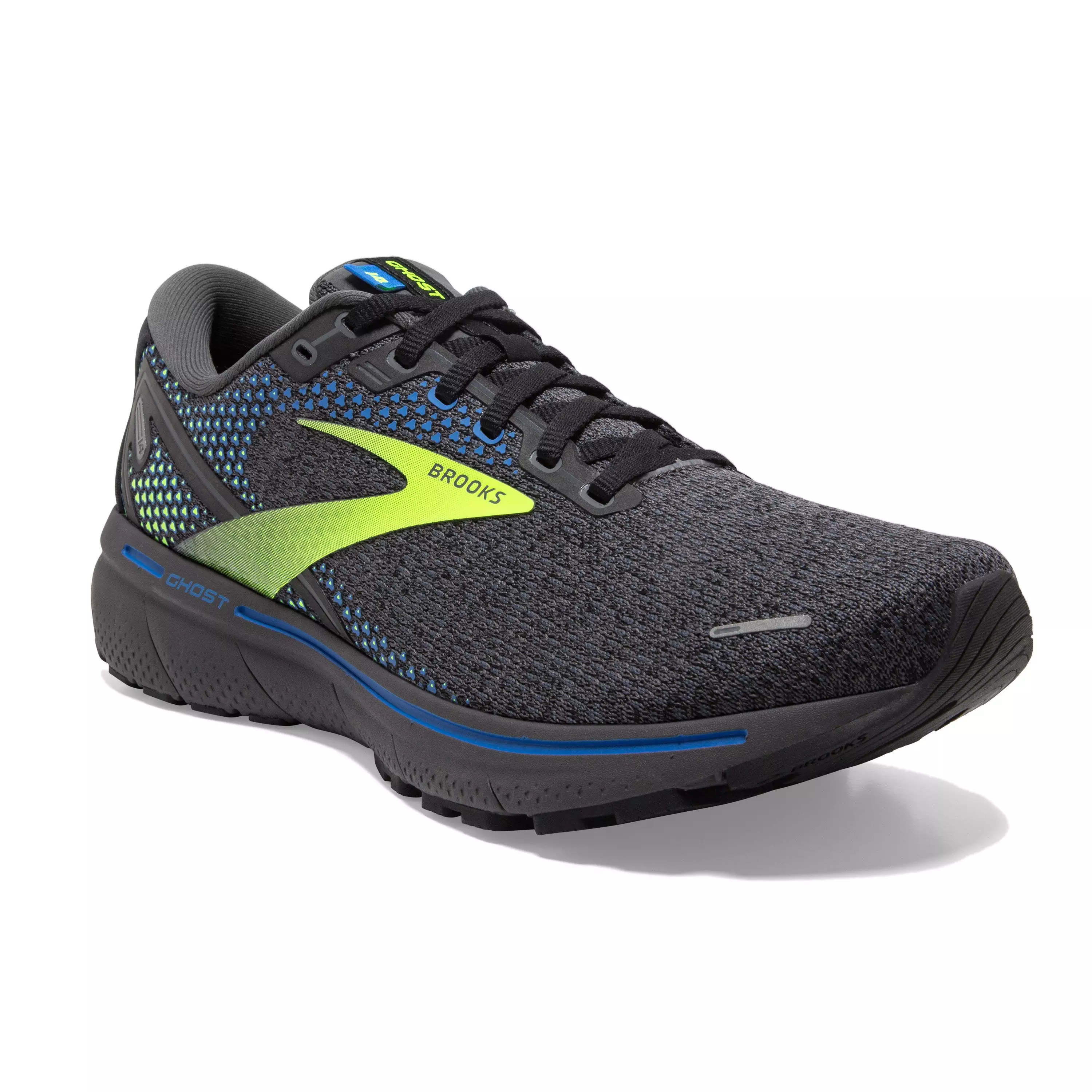 Brooks Ghost 14 "Black/Blackened Pearl/Blue" Men's Running Shoe - BLACK/PEARL/BLUE