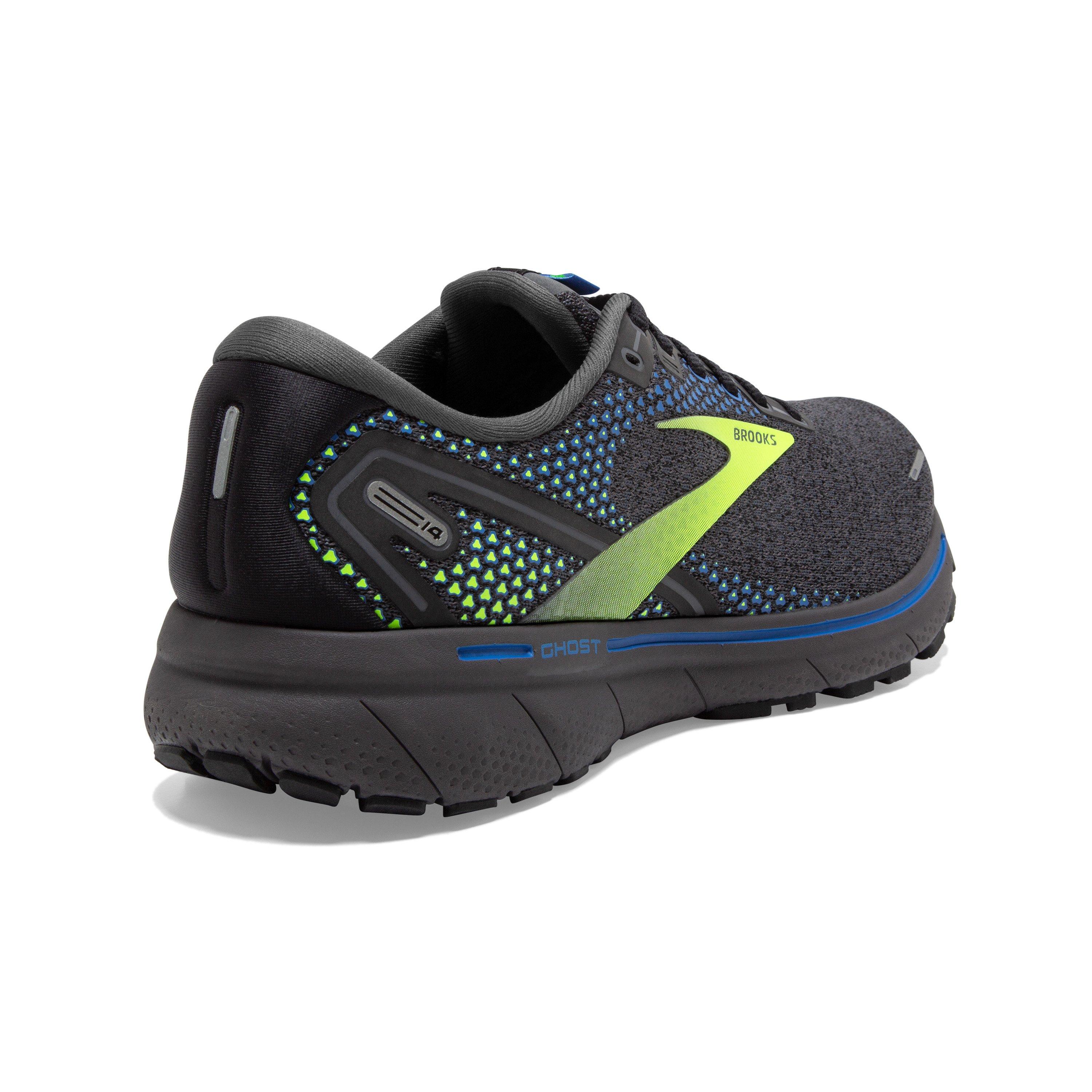 Brooks Ghost 14 "Black/Blackened Pearl/Blue" Men's Running Shoe - BLACK/PEARL/BLUE Thumbnail View 4