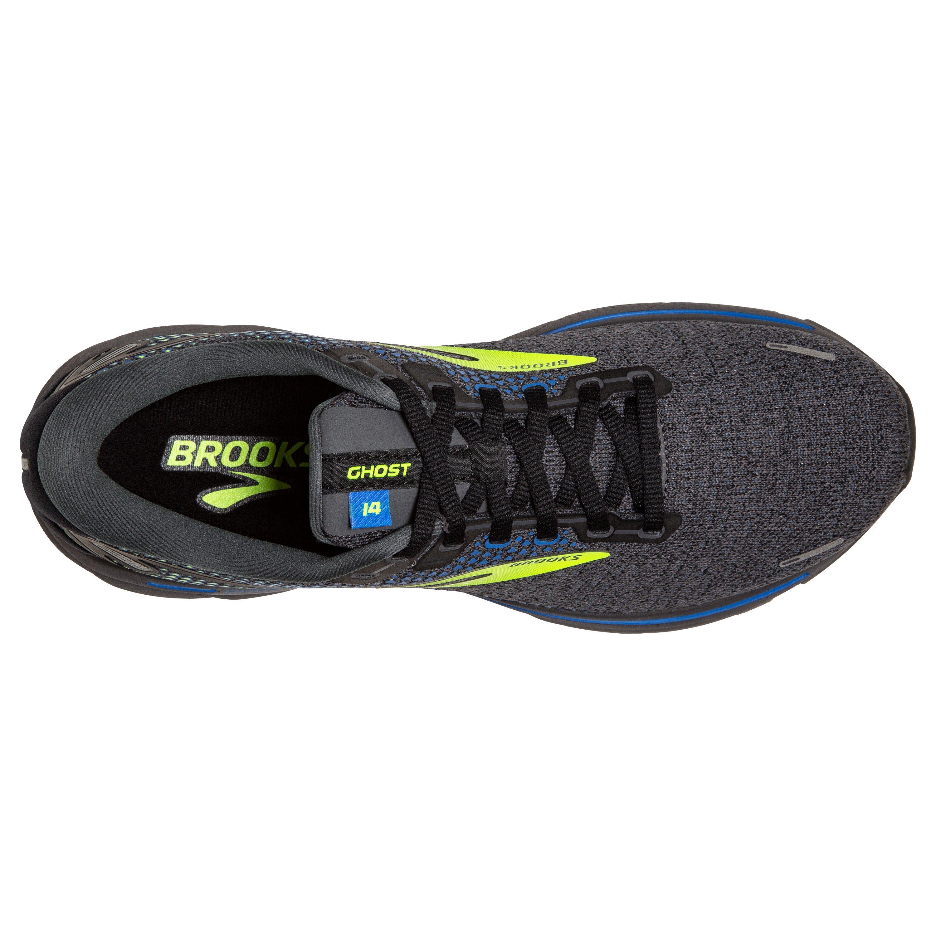 Brooks Ghost 14 "Black/Blackened Pearl/Blue" Men's Running Shoe - BLACK/PEARL/BLUE Thumbnail View 5