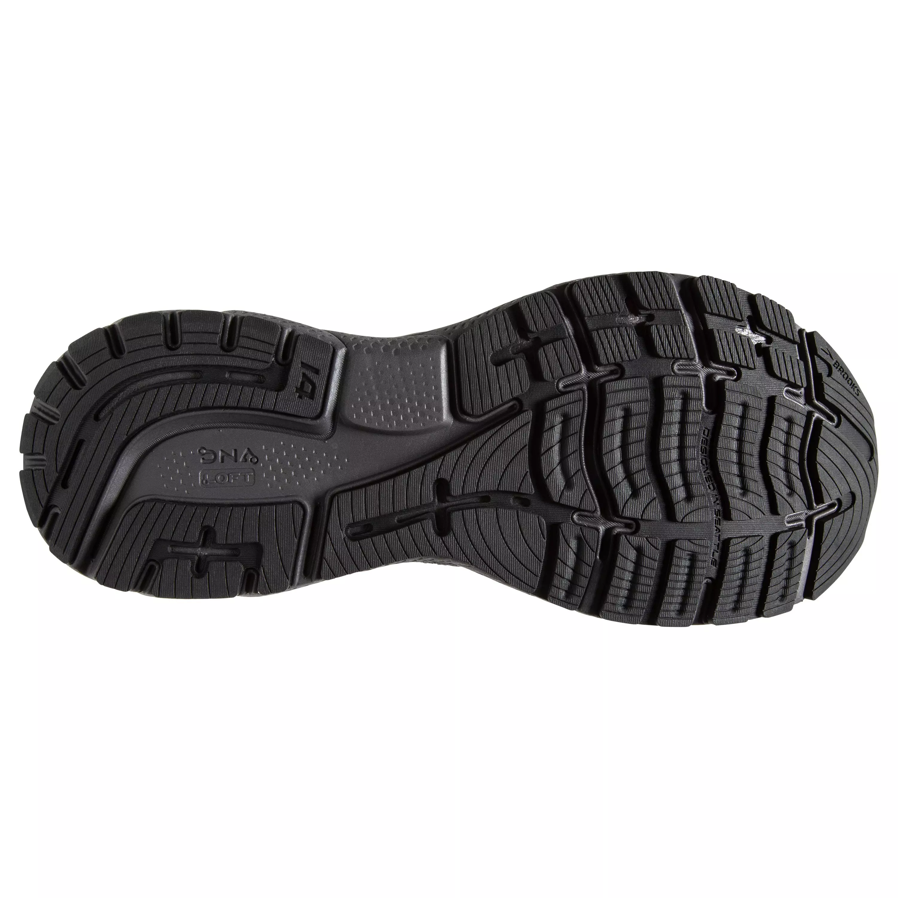 Brooks Ghost 14 "Black/Blackened Pearl/Blue" Men's Running Shoe - BLACK/PEARL/BLUE