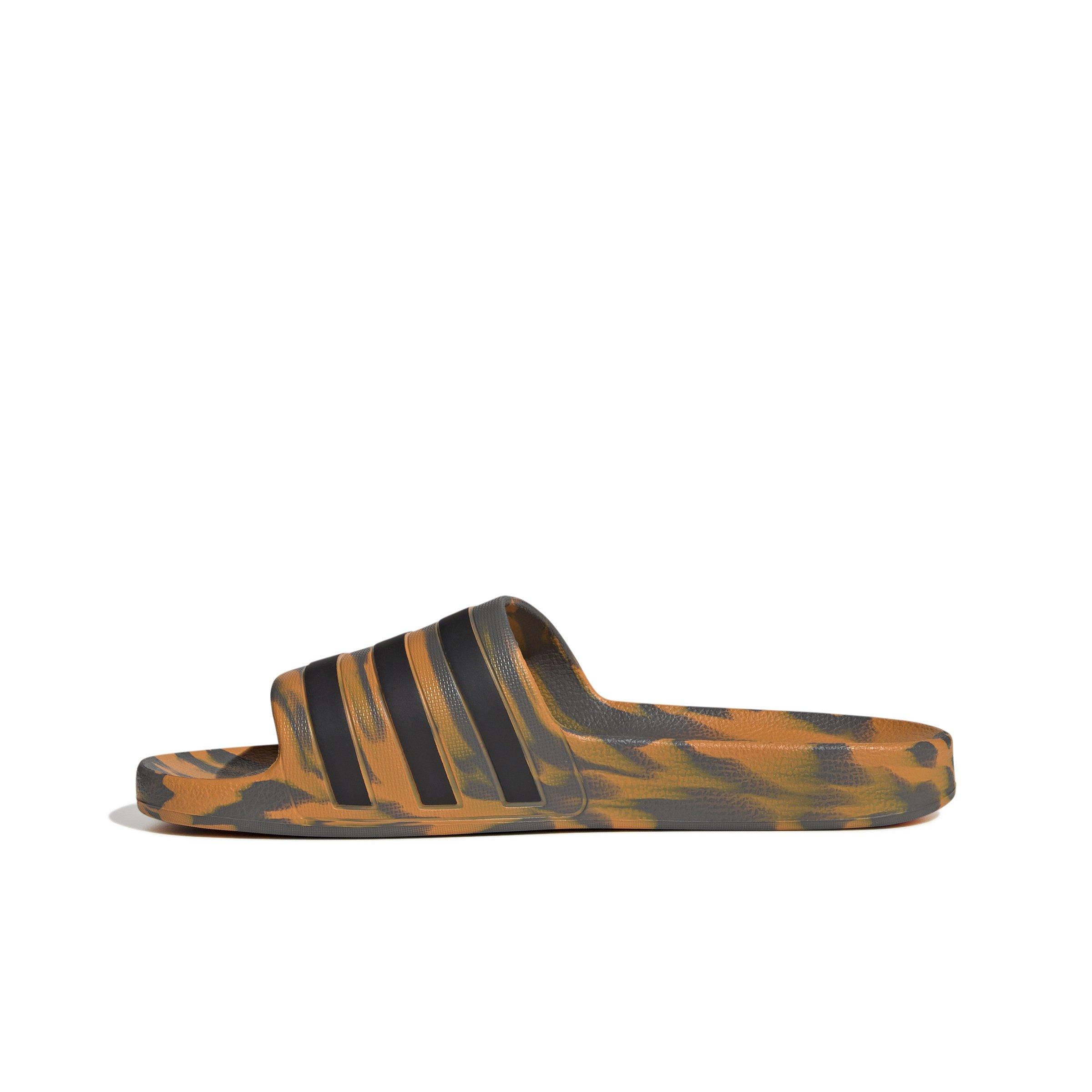 adidas Adilette Aqua "Charcoal/Core Black/Focus Orange" Unisex Slide - BROWN Thumbnail View 2
