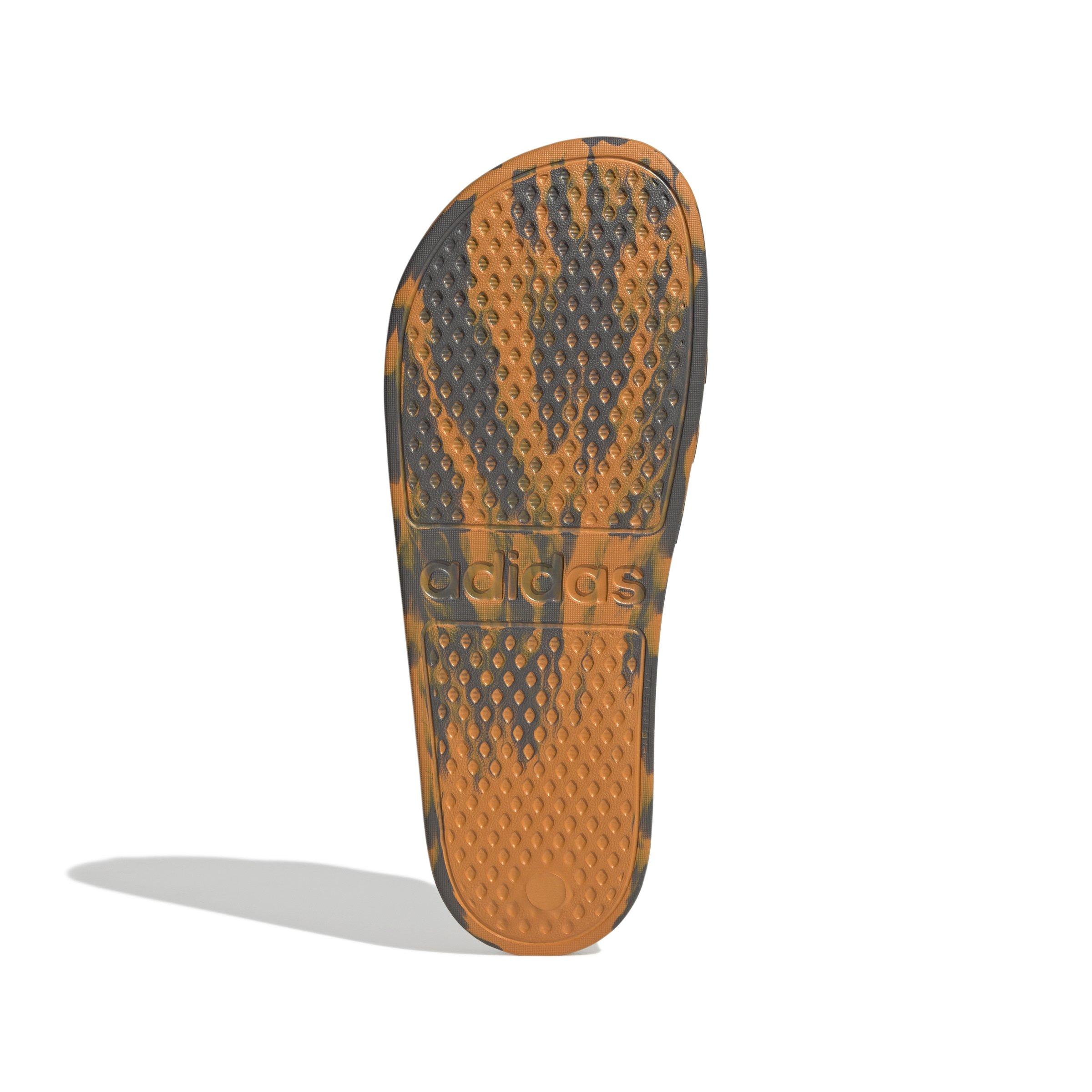 adidas Adilette Aqua "Charcoal/Core Black/Focus Orange" Unisex Slide - BROWN Thumbnail View 6