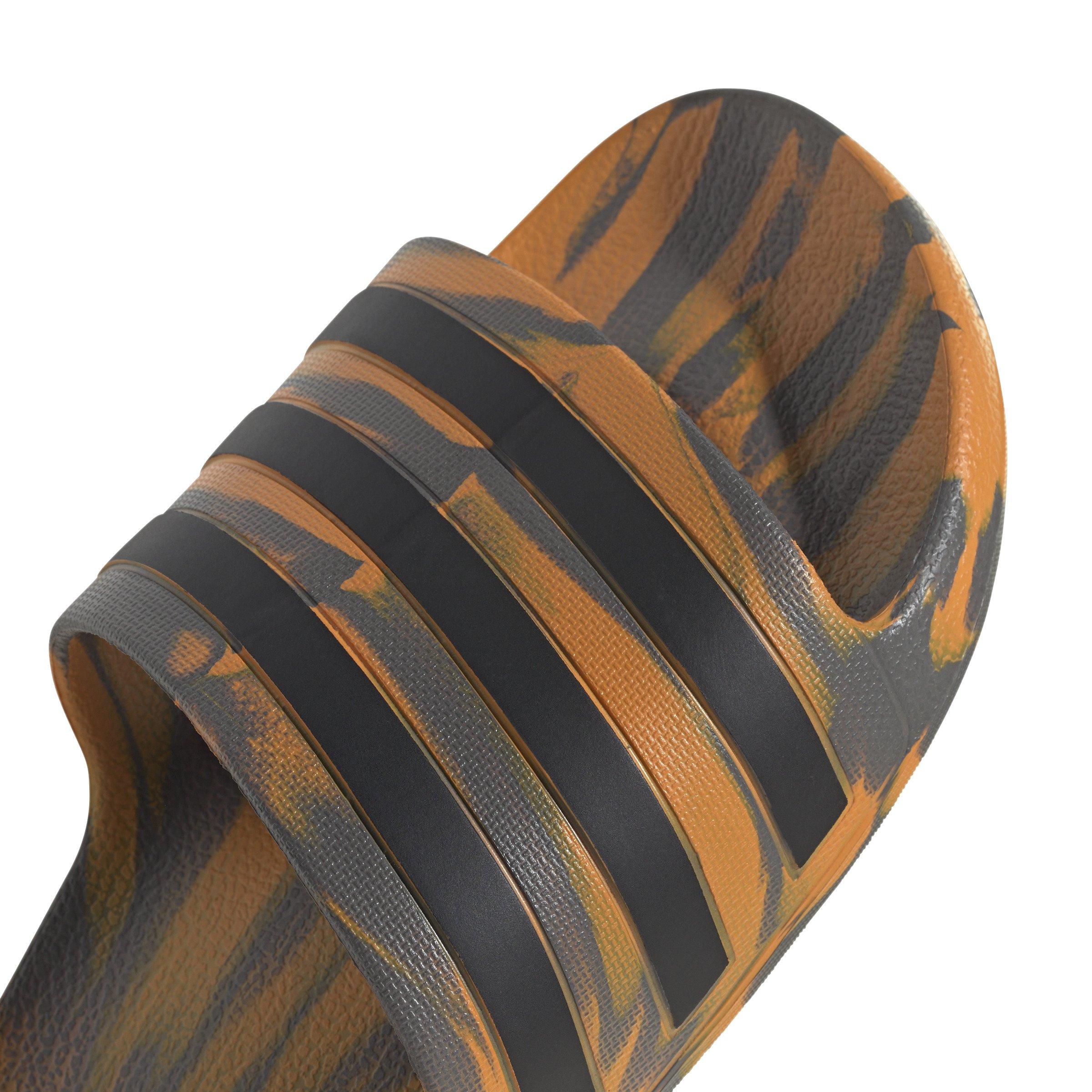 adidas Adilette Aqua "Charcoal/Core Black/Focus Orange" Unisex Slide - BROWN Thumbnail View 8